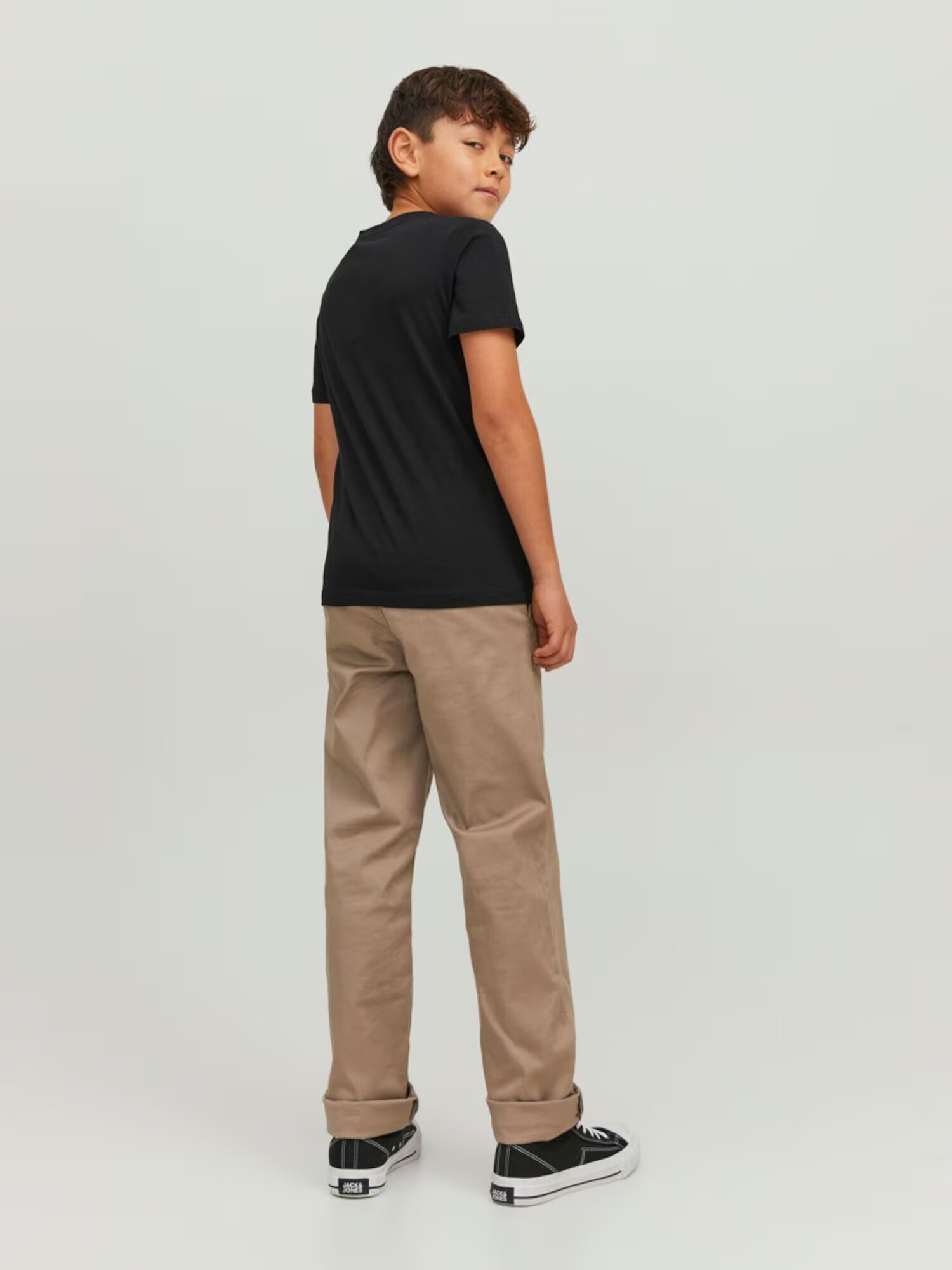 Jack & Jones Junior Tricou gri deschis / gri închis / negru / alb - Pled.ro