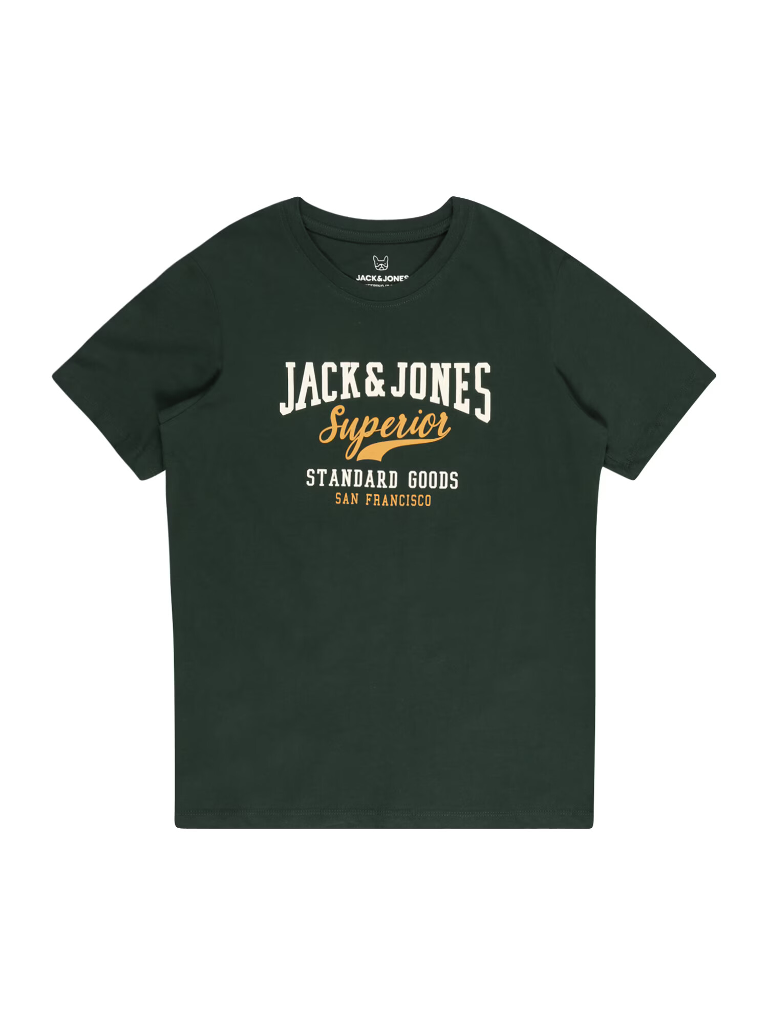 Jack & Jones Junior Tricou gri închis / portocaliu / alb - Pled.ro