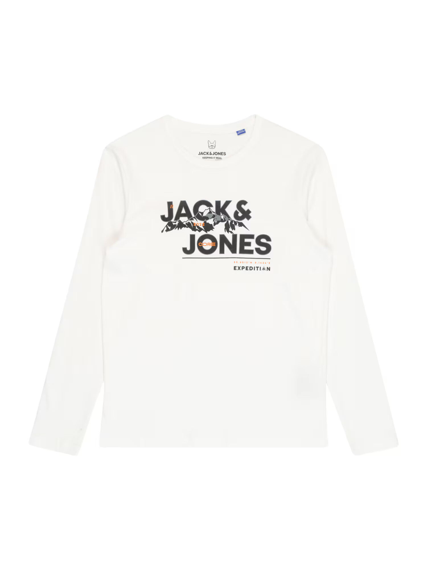 Jack & Jones Junior Tricou 'HUNTER' gri / portocaliu / negru / alb - Pled.ro