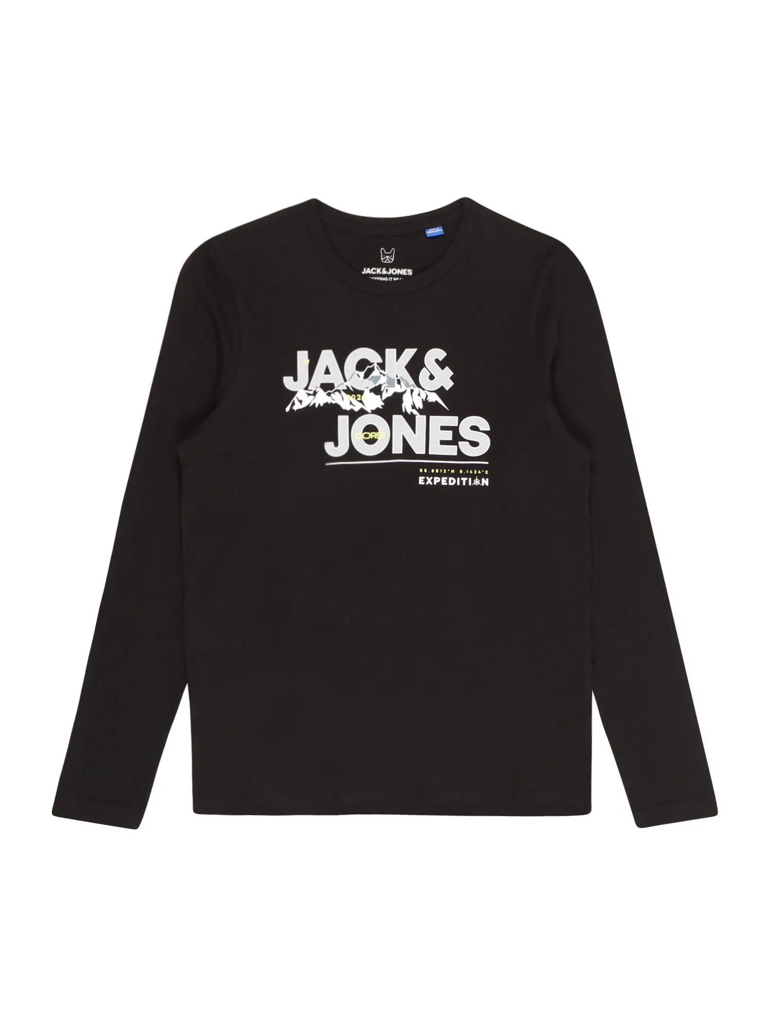 Jack & Jones Junior Tricou 'HUNTER' negru / alb - Pled.ro