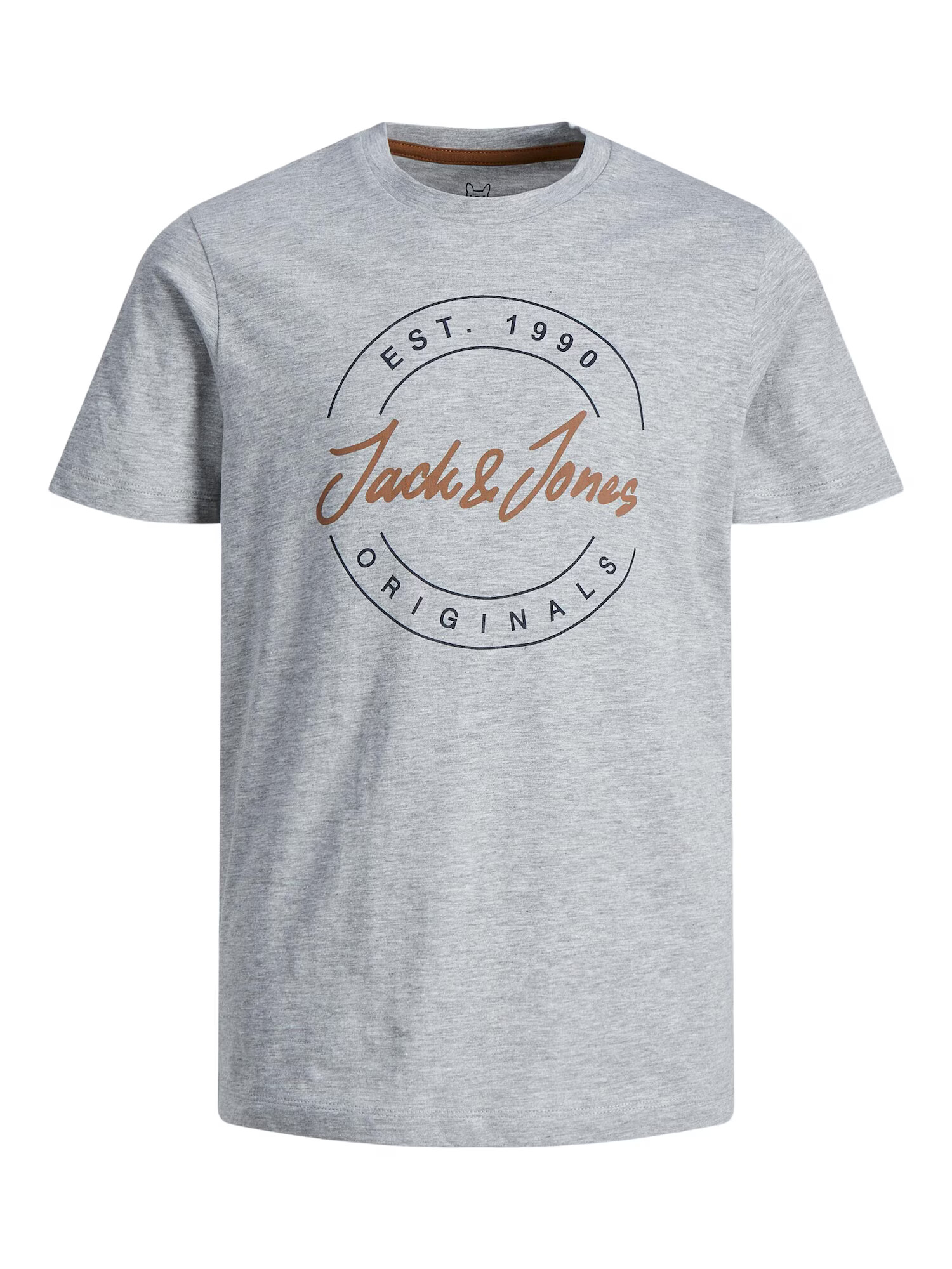 Jack & Jones Junior Tricou 'Jerry' bleumarin / maro / gri deschis - Pled.ro