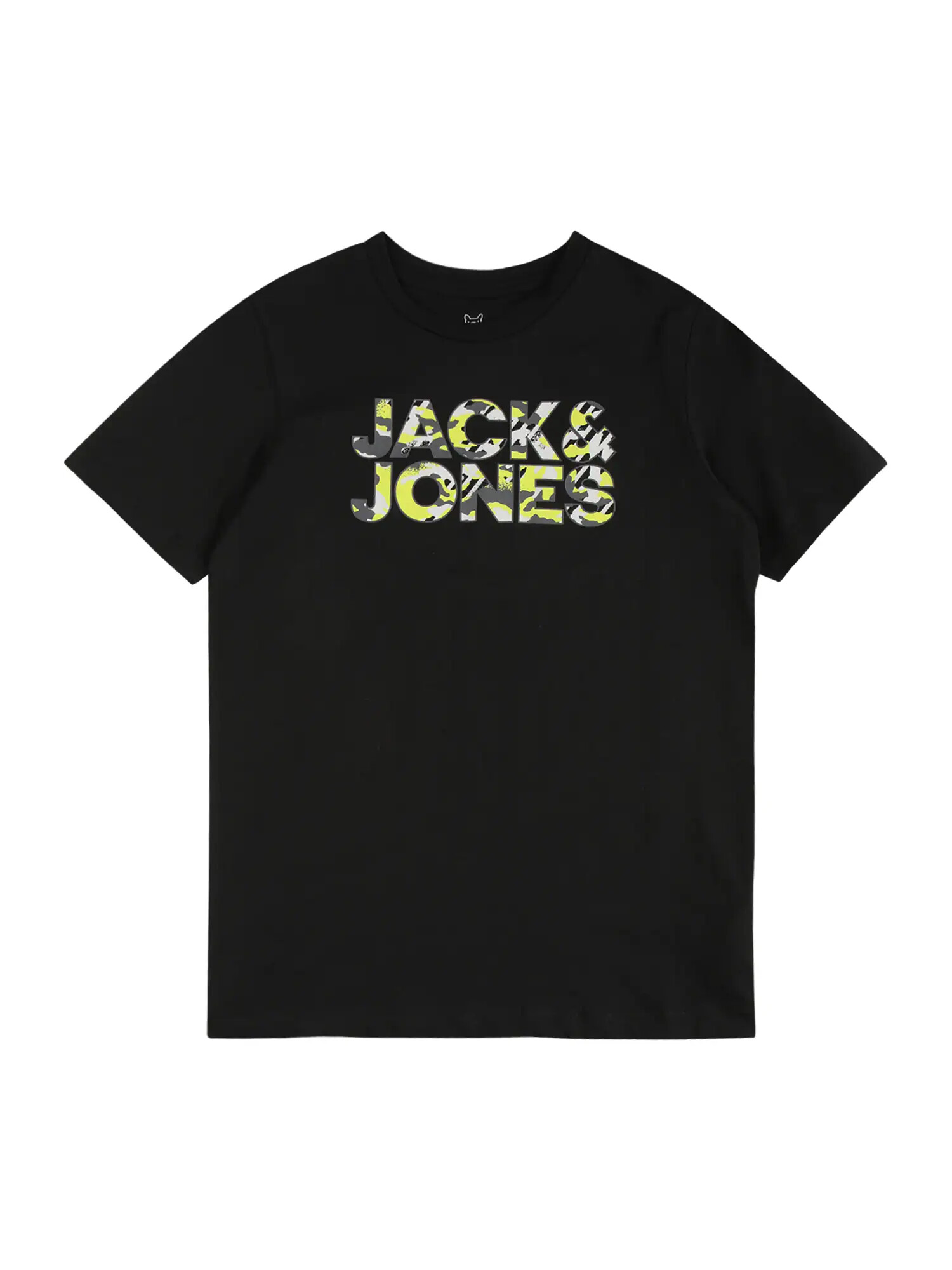 Jack & Jones Junior Tricou 'JOBBE' gri / verde kiwi / negru - Pled.ro