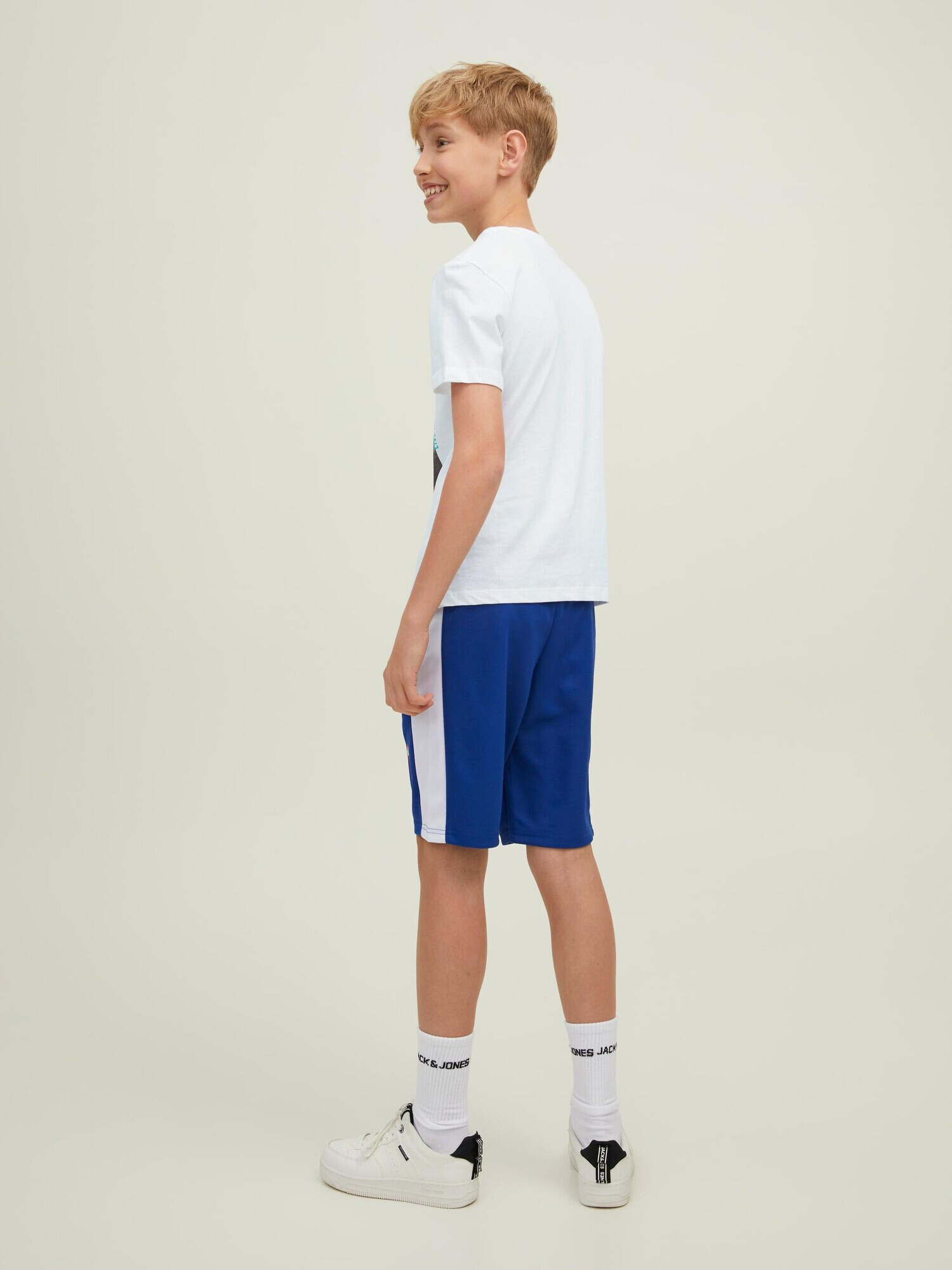 Jack & Jones Junior Tricou 'LEGENDS' turcoaz / gri / alb - Pled.ro