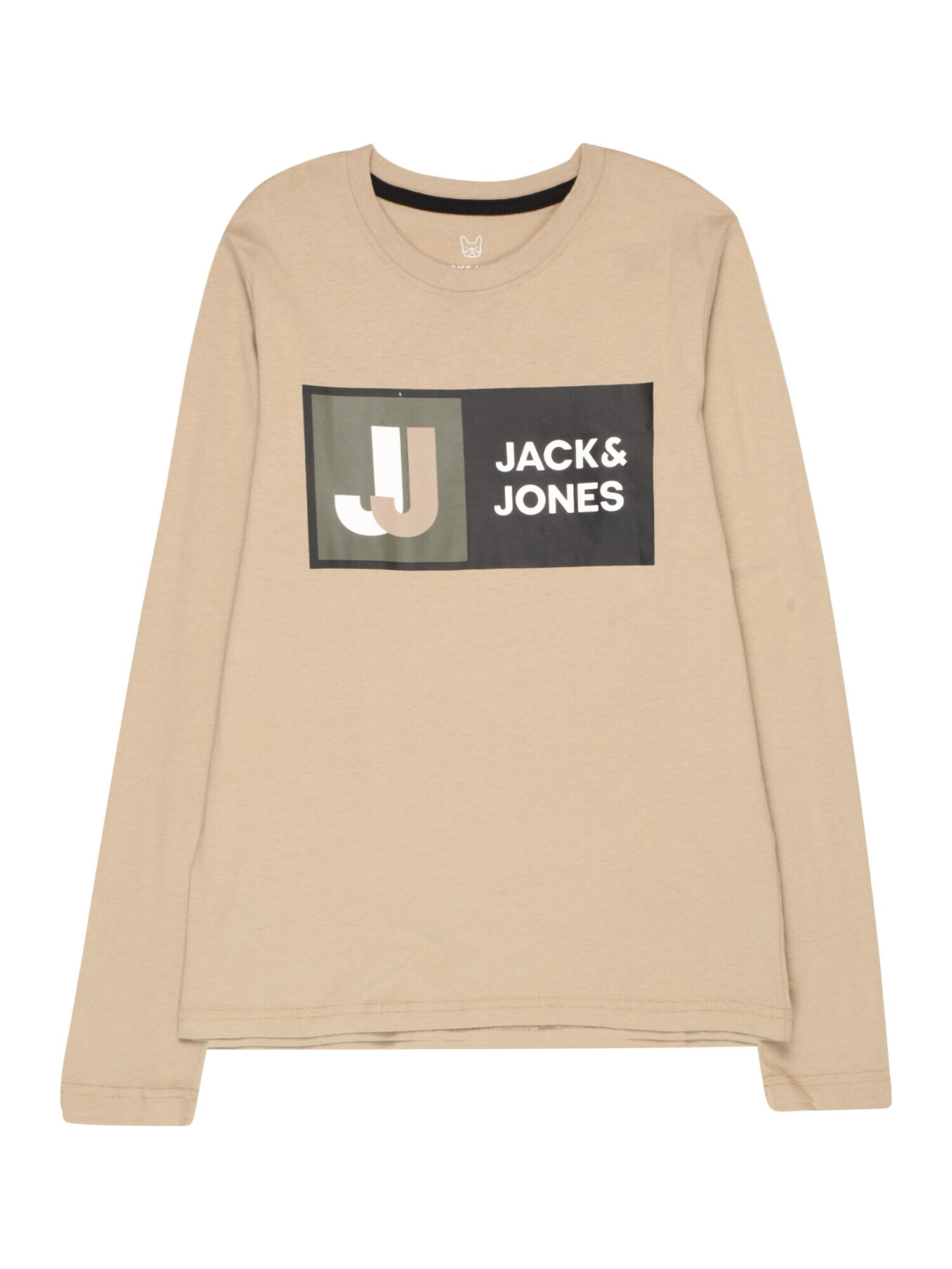 Jack & Jones Junior Tricou 'LOGAN' bej / gri metalic / kaki / alb - Pled.ro