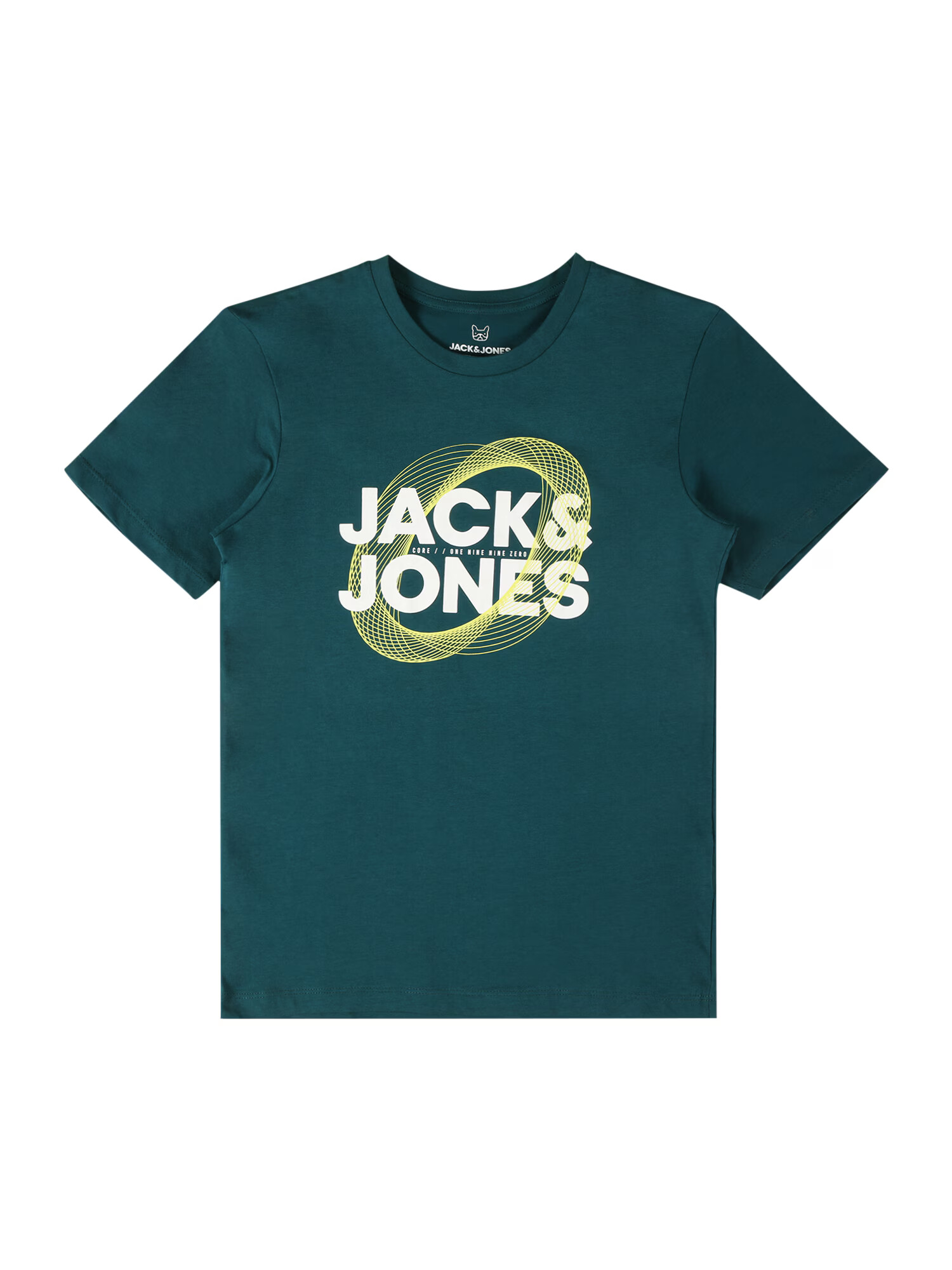 Jack & Jones Junior Tricou 'LUCA' galben / verde închis / alb - Pled.ro