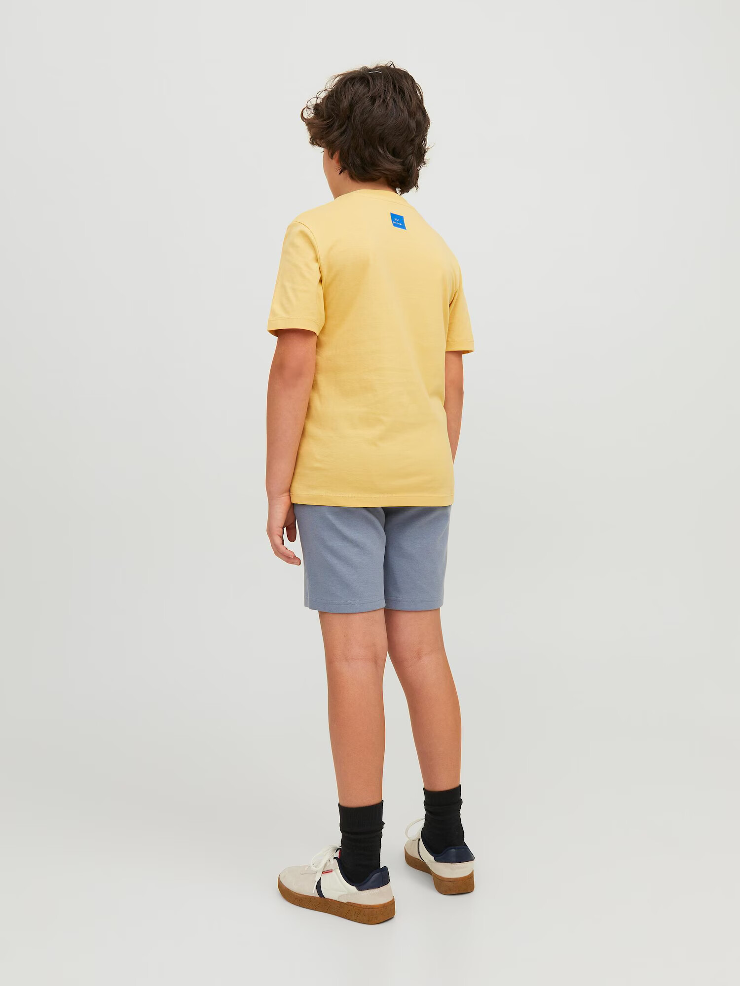 Jack & Jones Junior Tricou 'NEO' albastru porumbel / galben muștar - Pled.ro