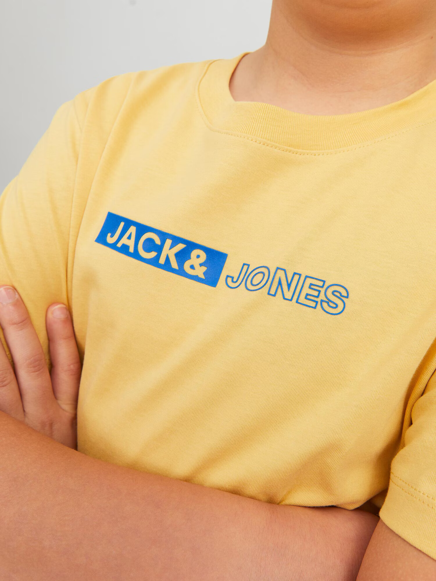 Jack & Jones Junior Tricou 'NEO' albastru porumbel / galben muștar - Pled.ro