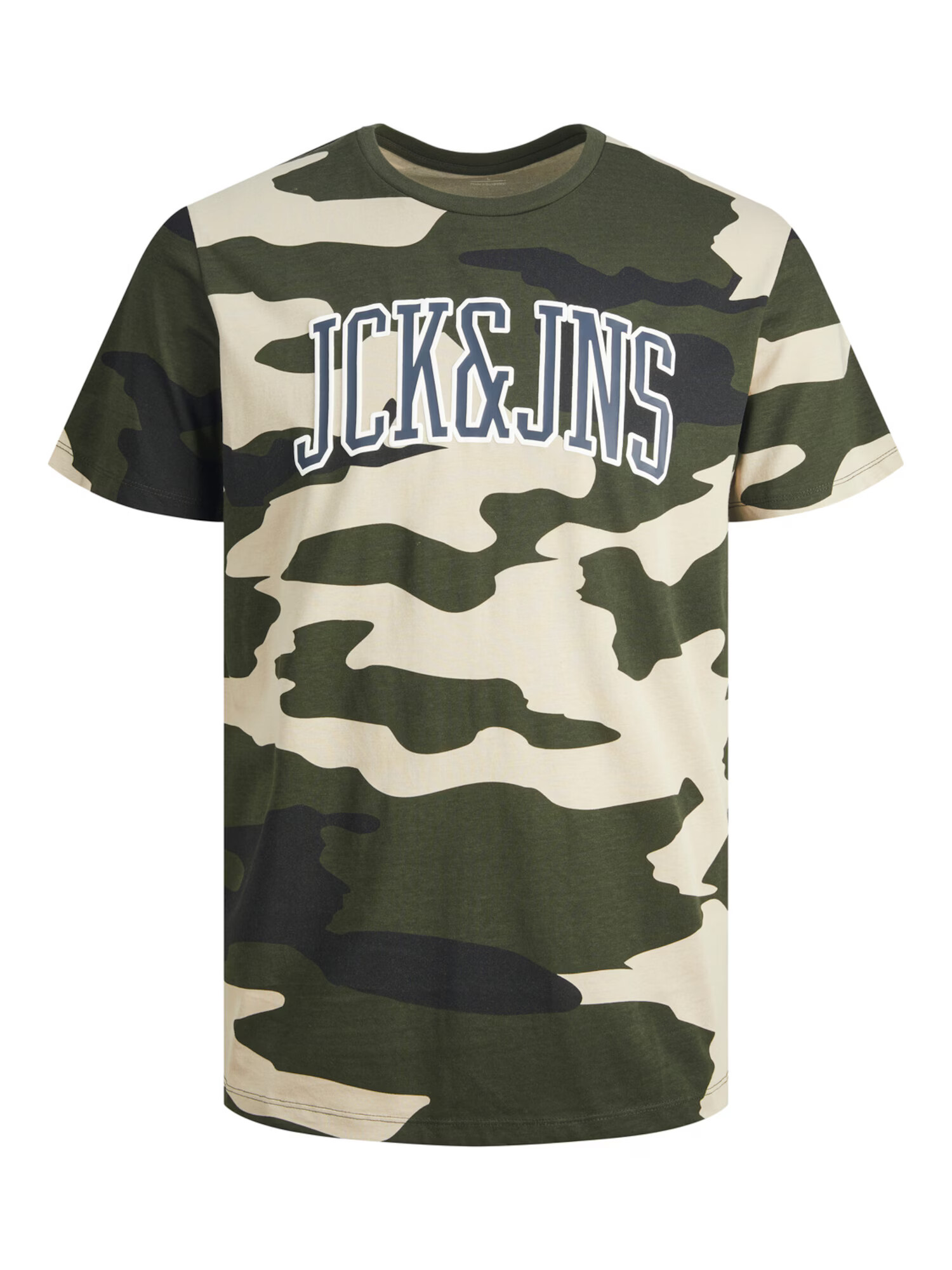 Jack & Jones Junior Tricou 'ONAN' crem / albastru închis / verde / alb - Pled.ro