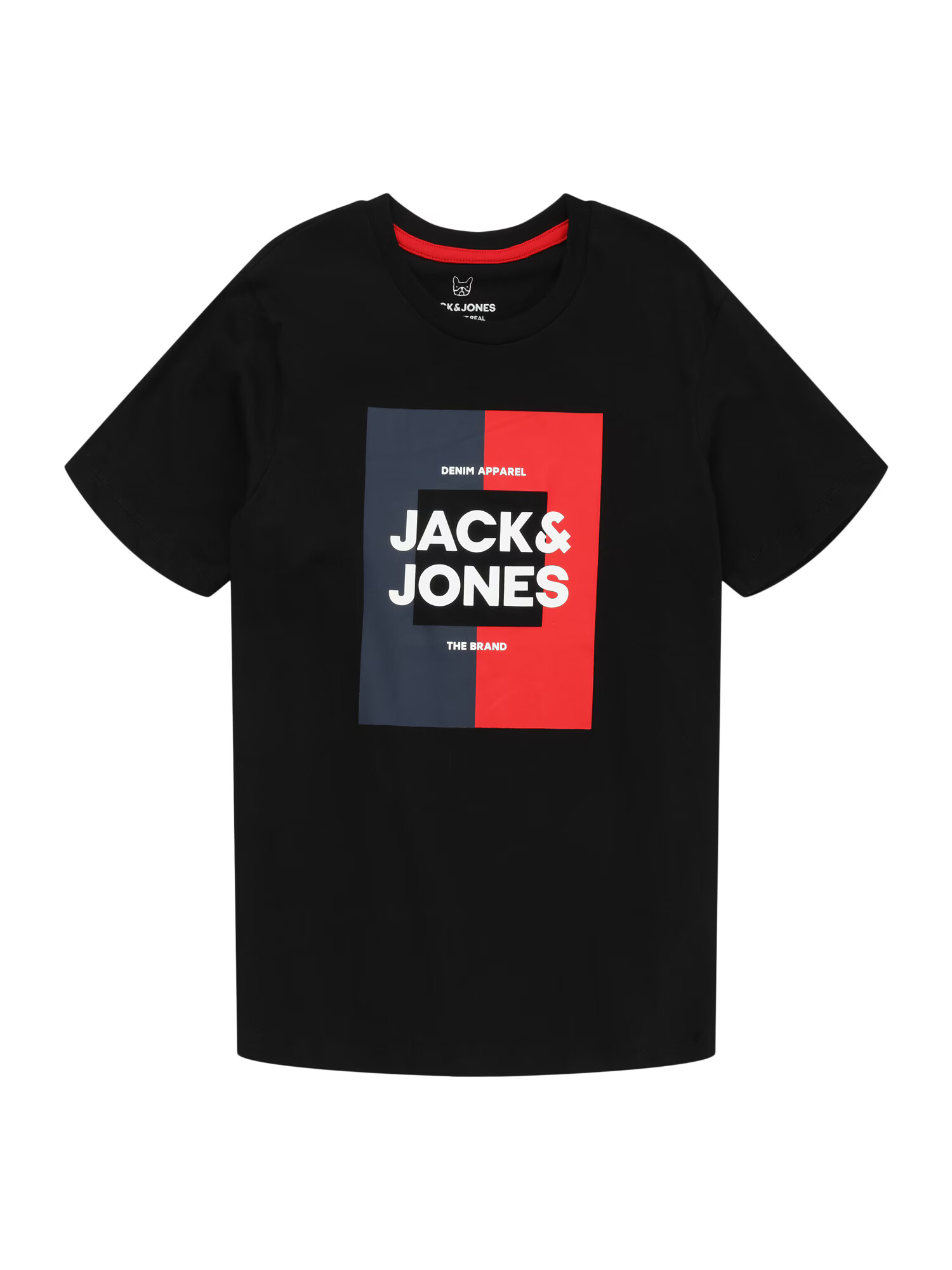 Jack & Jones Junior Tricou 'OSCAR' bleumarin / roșu / negru / alb - Pled.ro