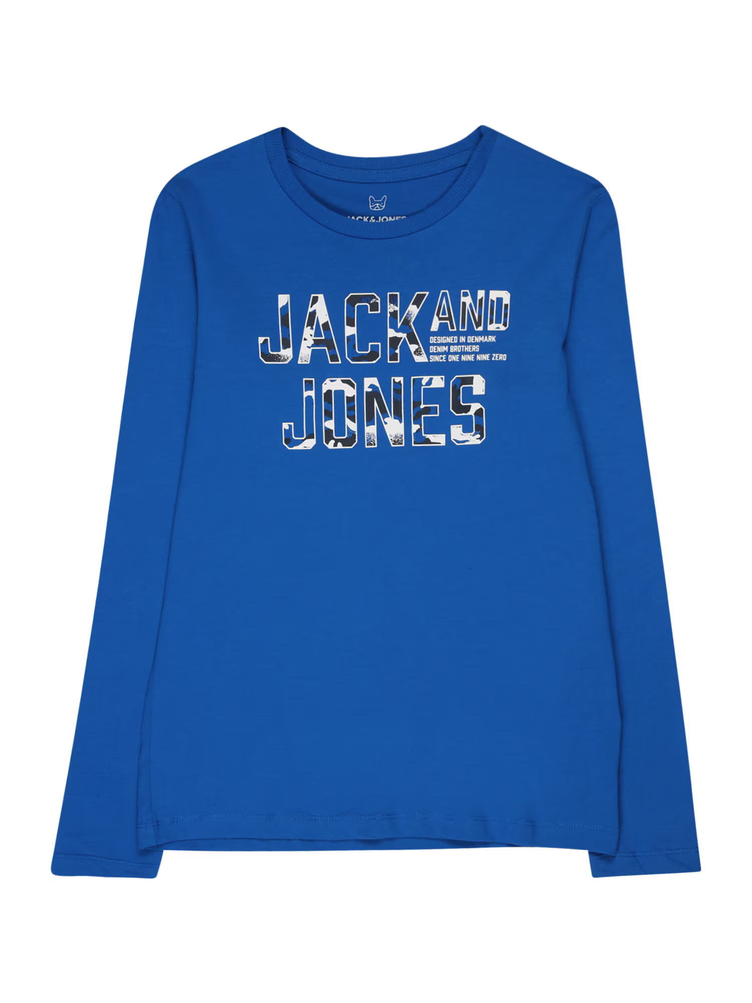 Jack & Jones Junior Tricou 'PEACE WALKER' azuriu / negru / alb - Pled.ro