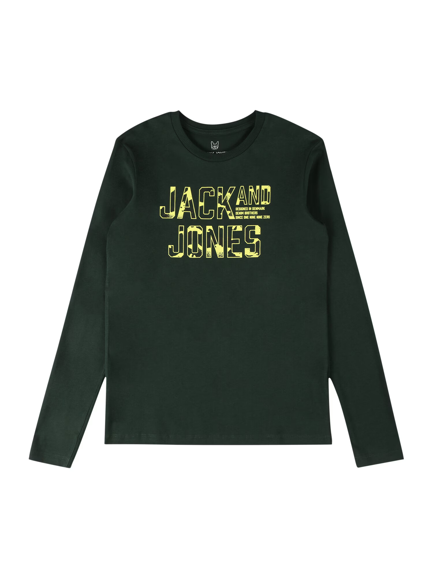 Jack & Jones Junior Tricou 'PEACE WALKER' galben / verde închis - Pled.ro