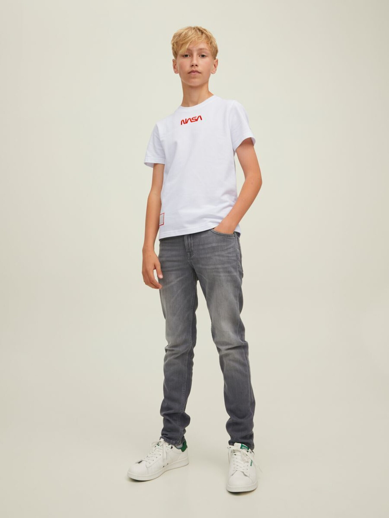 Jack & Jones Junior Tricou roșu / alb - Pled.ro