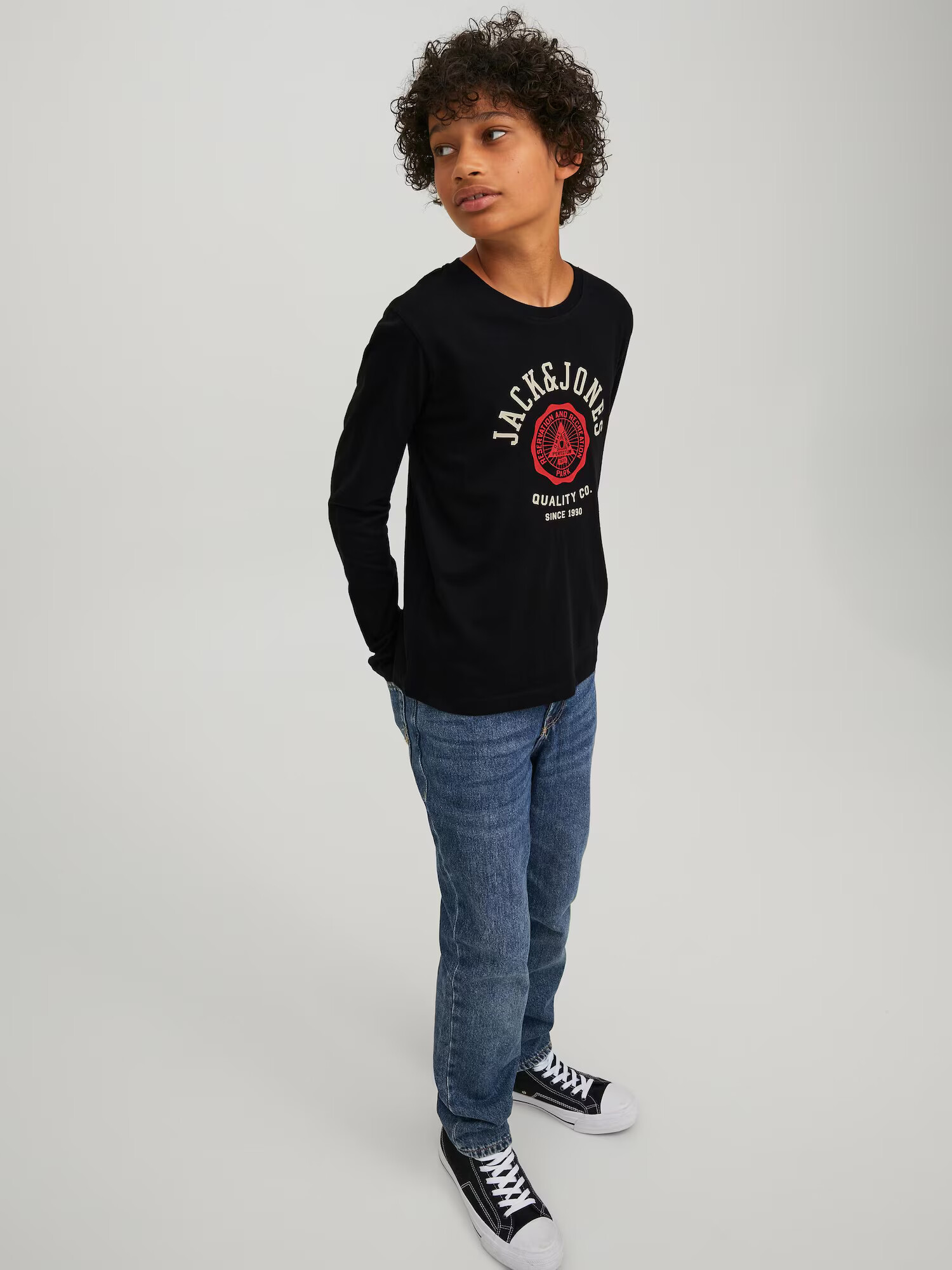 Jack & Jones Junior Tricou roșu / negru / alb - Pled.ro