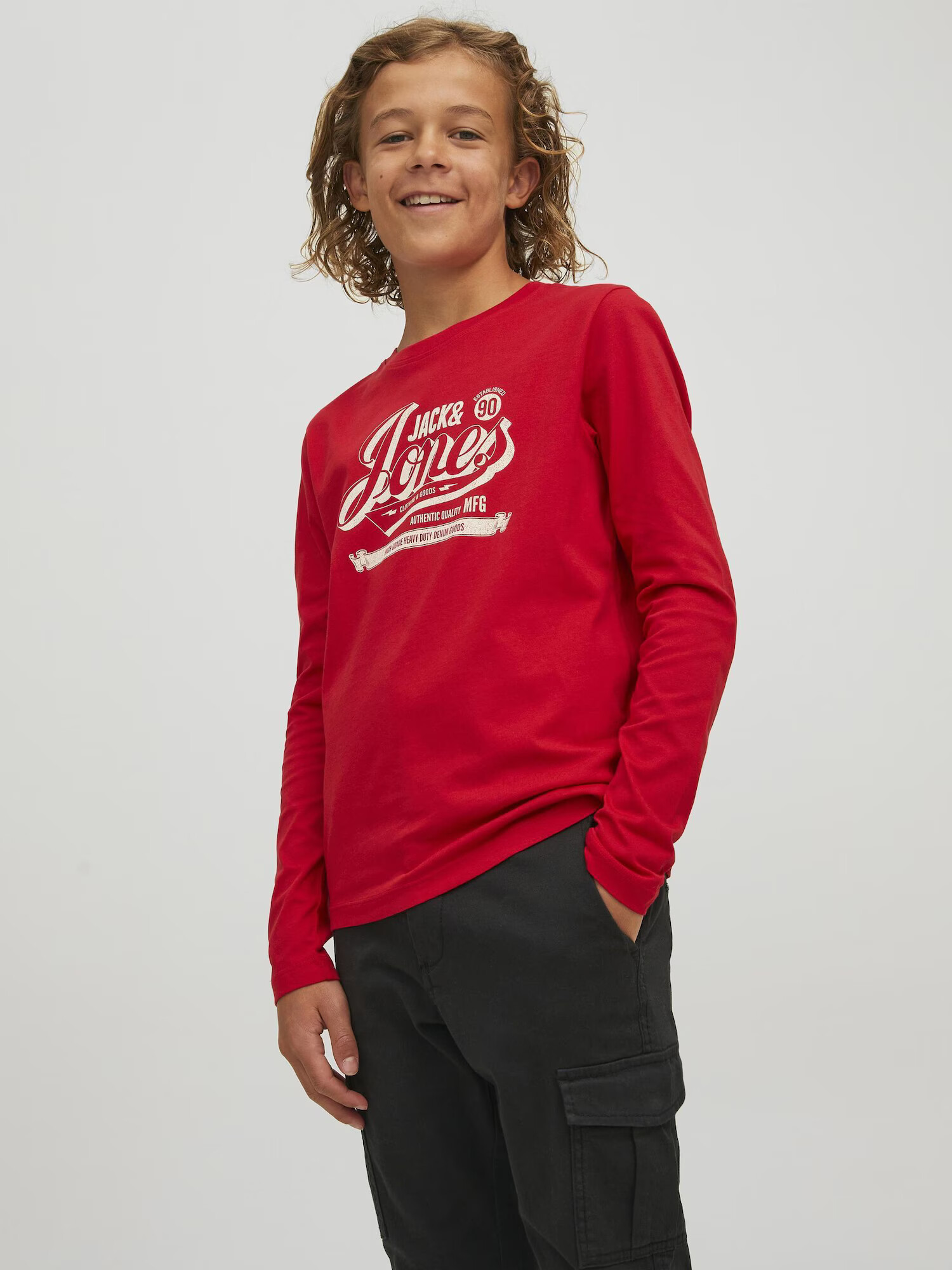 Jack & Jones Junior Tricou roșu / negru / alb - Pled.ro