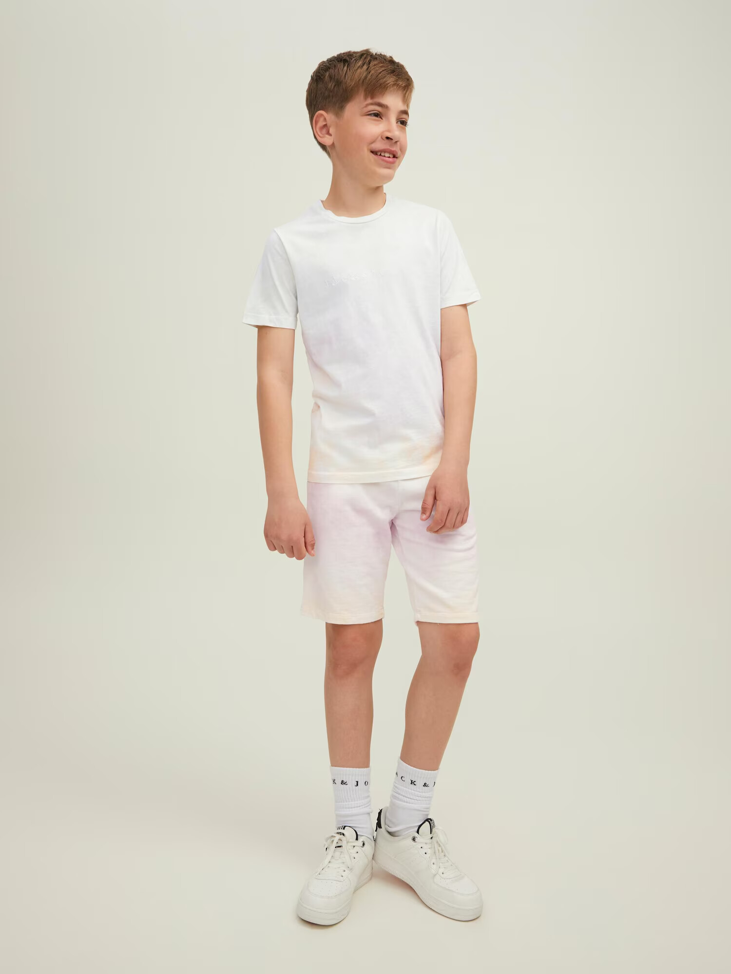 Jack & Jones Junior Tricou 'Solar' albastru / galben / roz / alb - Pled.ro