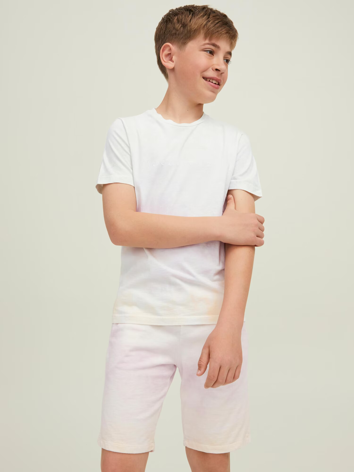 Jack & Jones Junior Tricou 'Solar' albastru / galben / roz / alb - Pled.ro