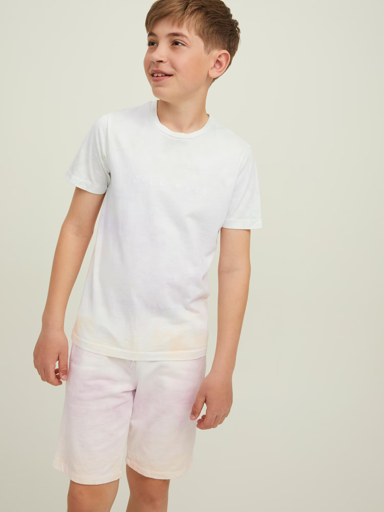 Jack & Jones Junior Tricou 'Solar' albastru / galben / roz / alb - Pled.ro