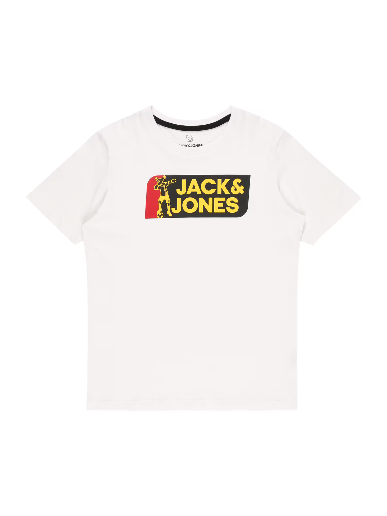 Jack & Jones Junior Tricou 'TREAM FOOTBALL' galben / roșu / negru / alb - Pled.ro