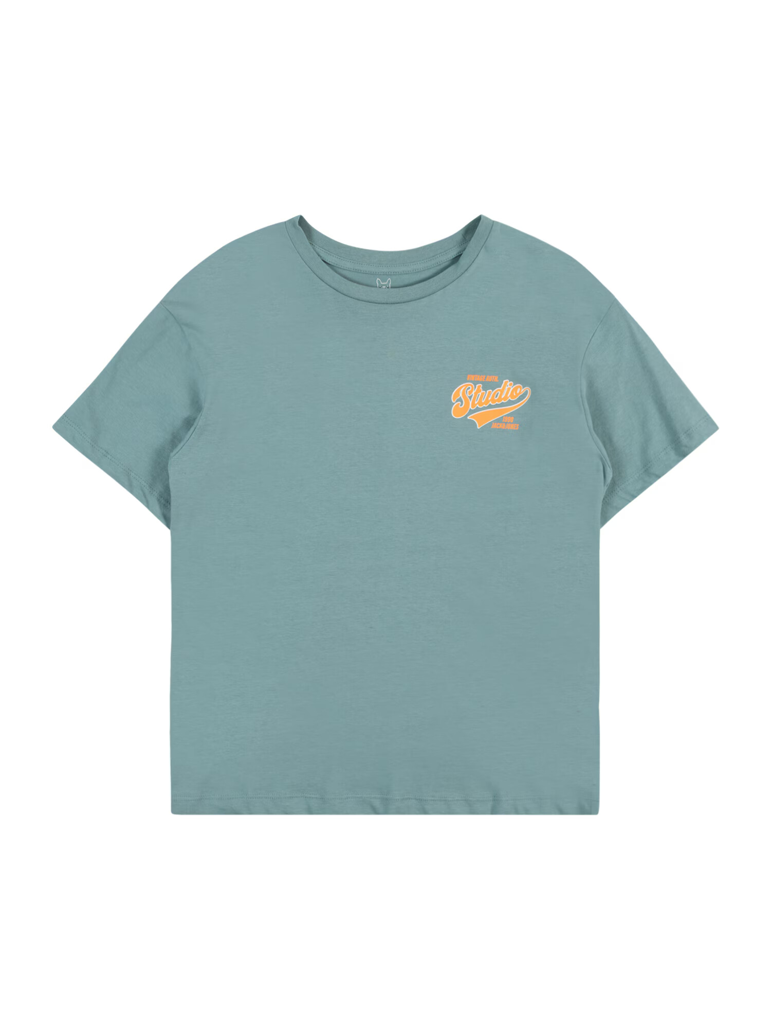 Jack & Jones Junior Tricou 'TREND' cyan / portocaliu / alb - Pled.ro