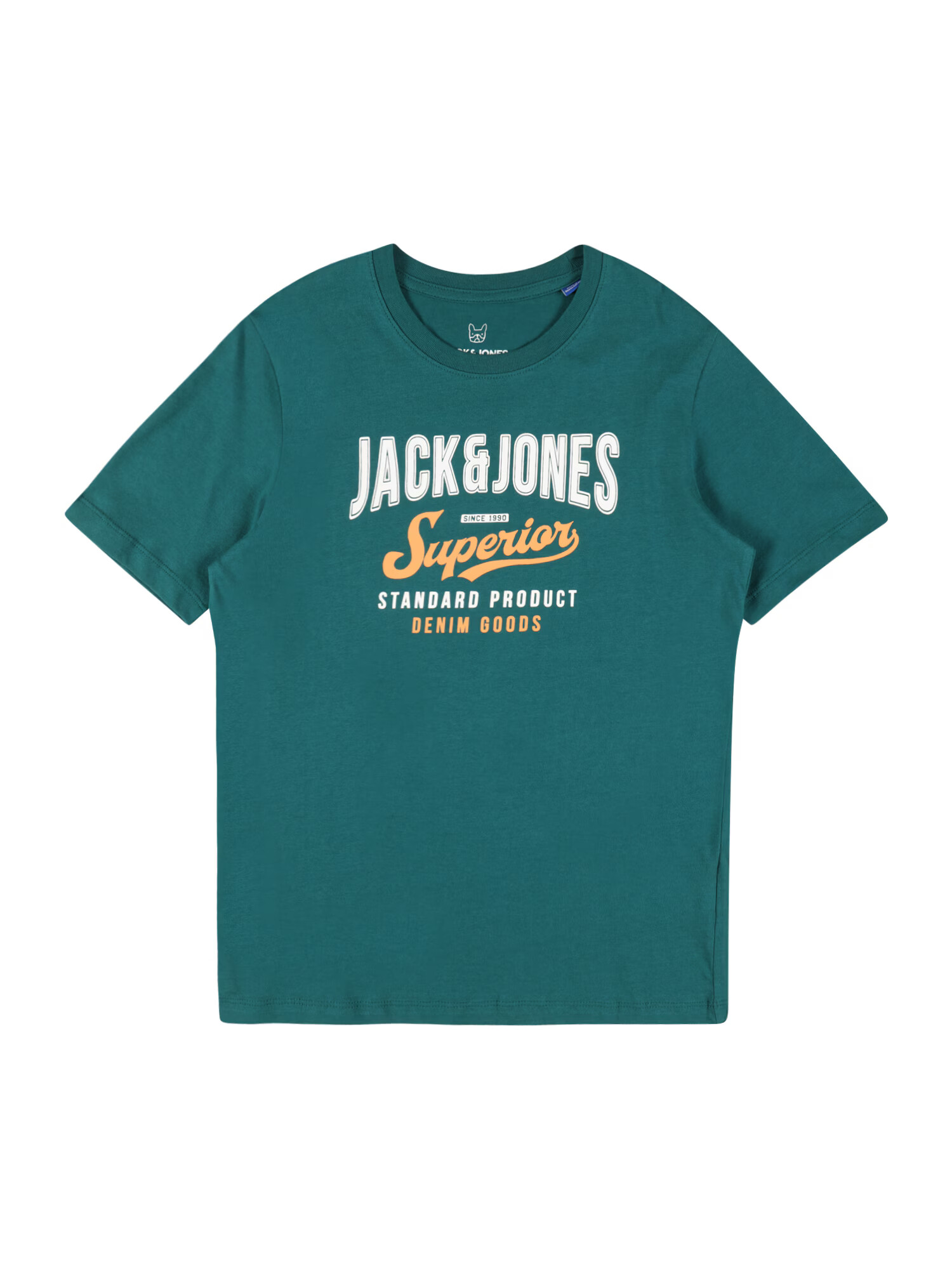 Jack & Jones Junior Tricou verde închis / portocaliu / alb - Pled.ro