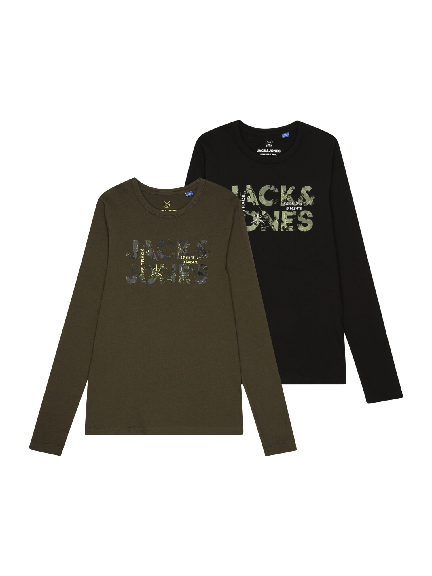 Jack & Jones Junior Tricou verde / oliv / negru - Pled.ro