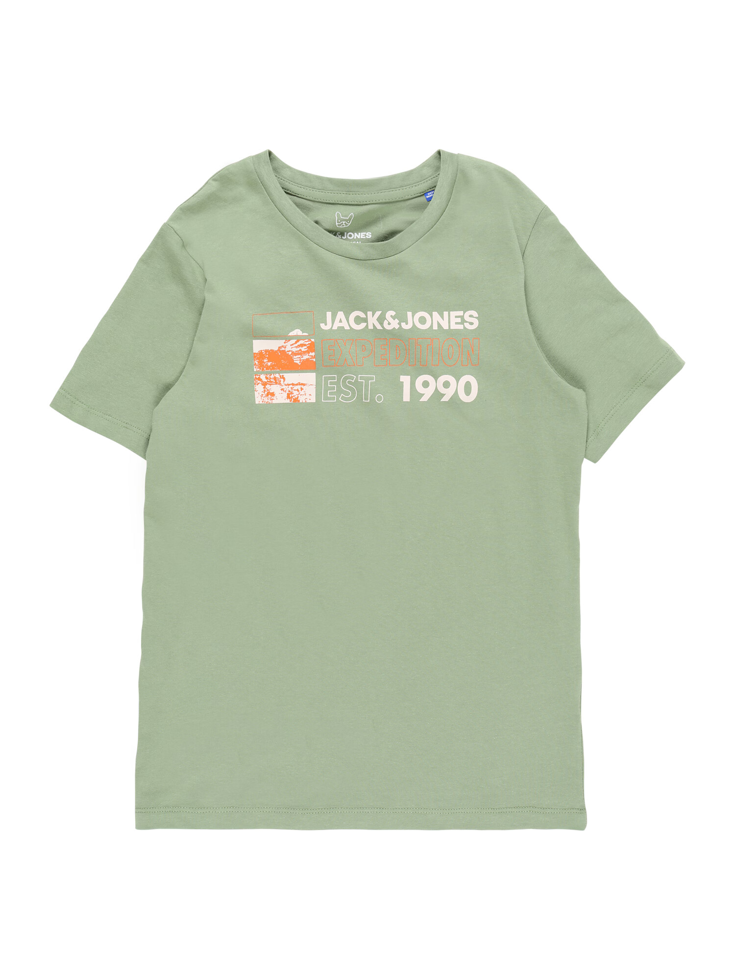 Jack & Jones Junior Tricou verde / portocaliu / alb - Pled.ro