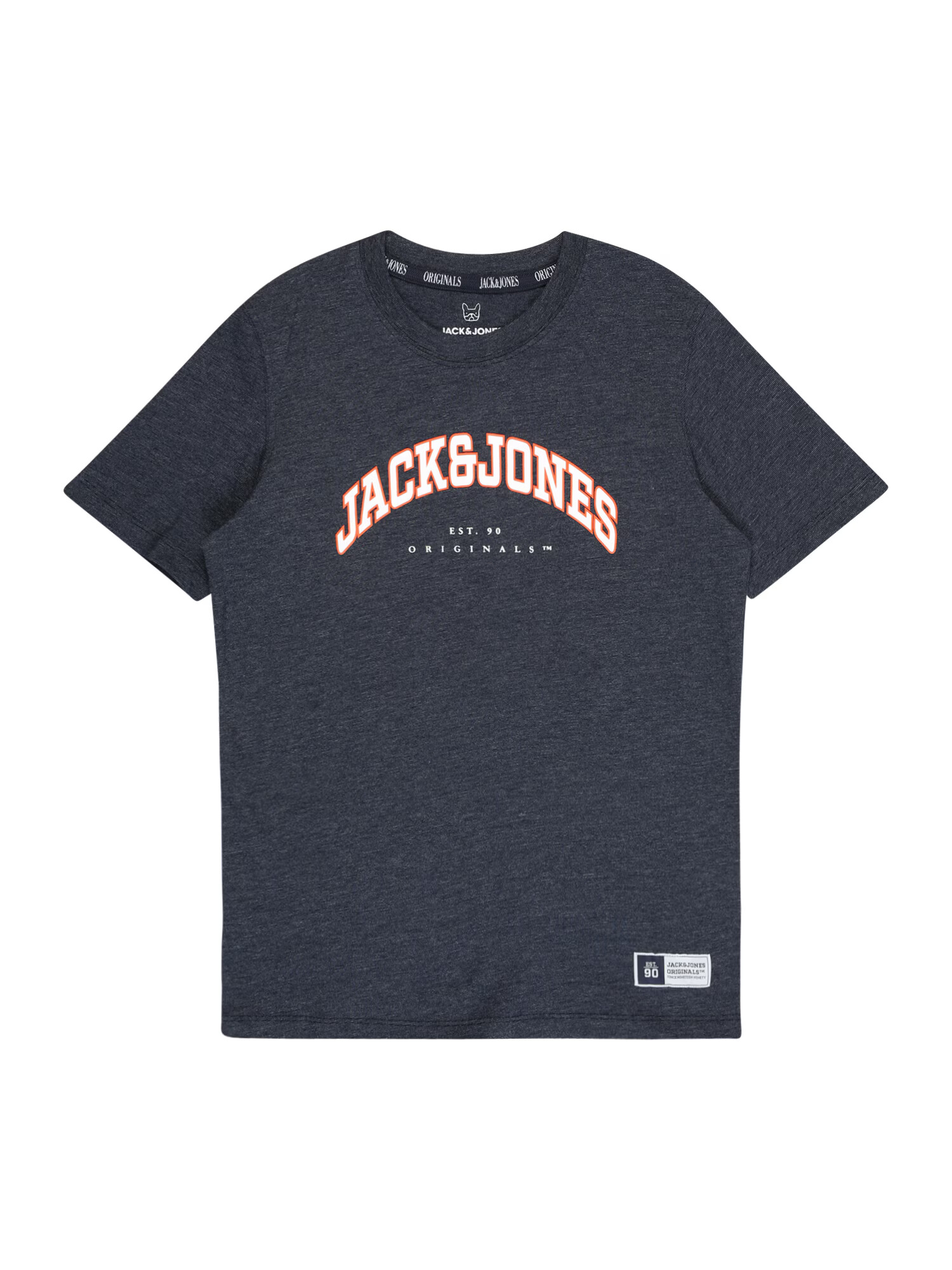 Jack & Jones Junior Tricou 'WOODLAND' bleumarin / roșu / alb - Pled.ro