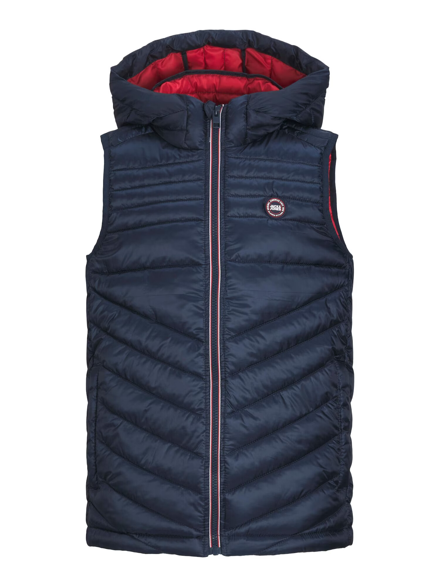 Jack & Jones Junior Vestă 'Hero' albastru marin / roșu - Pled.ro