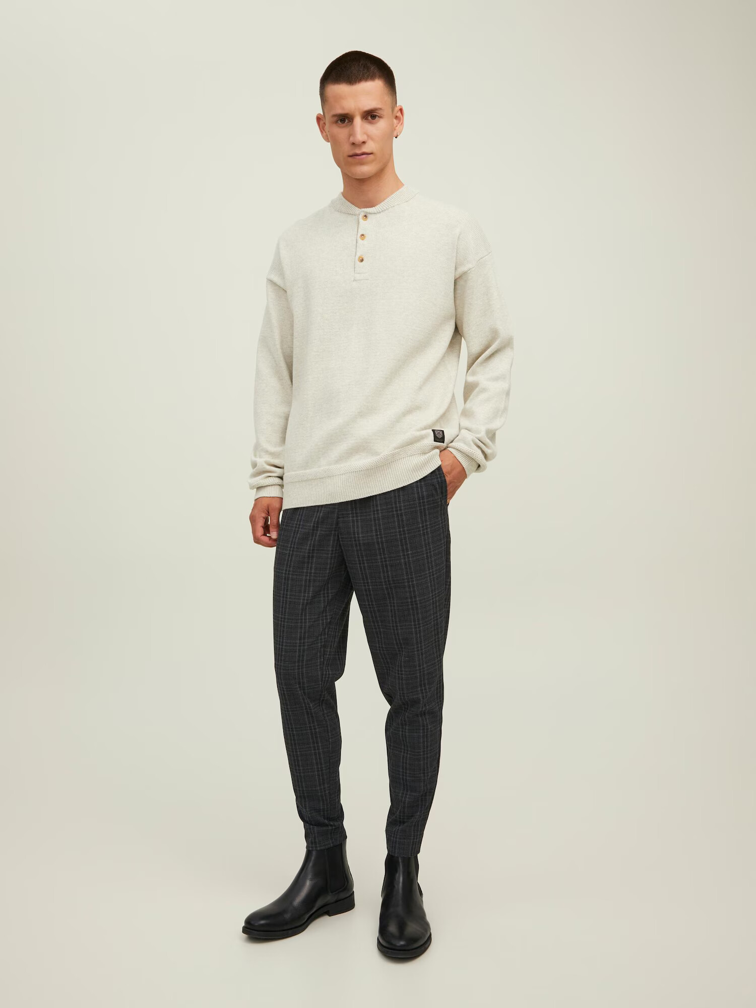 JACK & JONES Pantaloni 'Ace Marlo' bleumarin / gri închis - Pled.ro