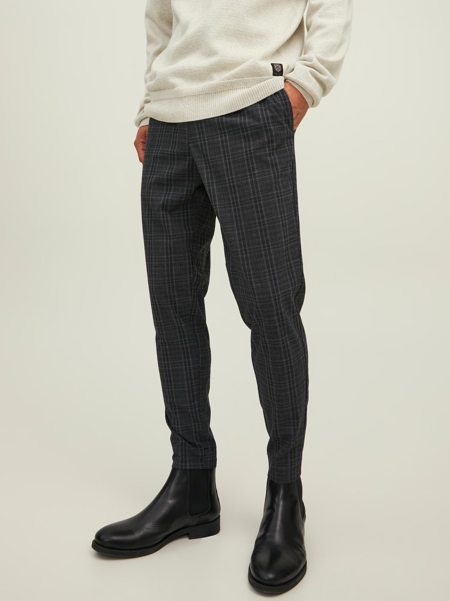 JACK & JONES Pantaloni 'Ace Marlo' bleumarin / gri închis - Pled.ro