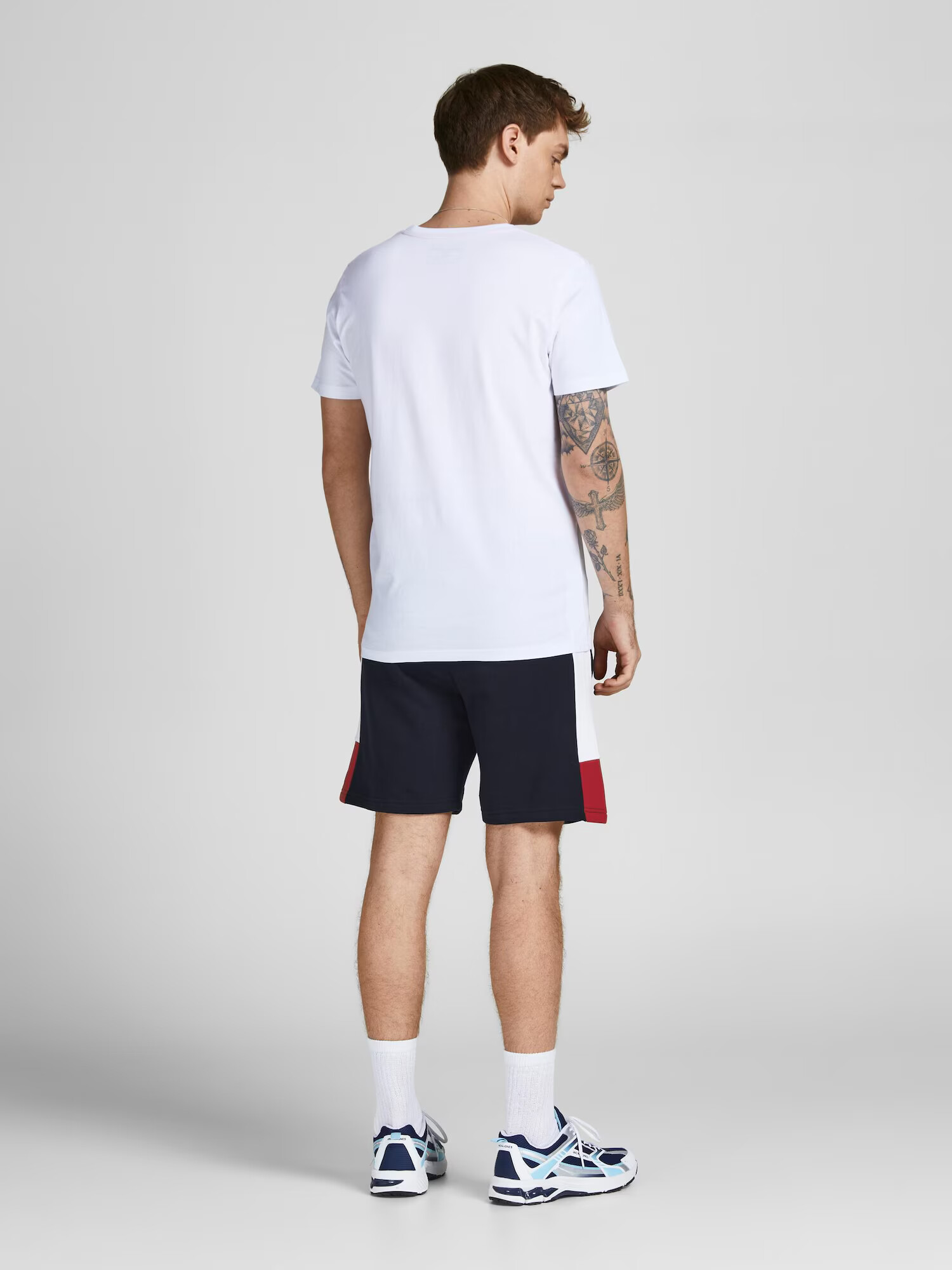 JACK & JONES Pantaloni albastru noapte / roșu / alb - Pled.ro