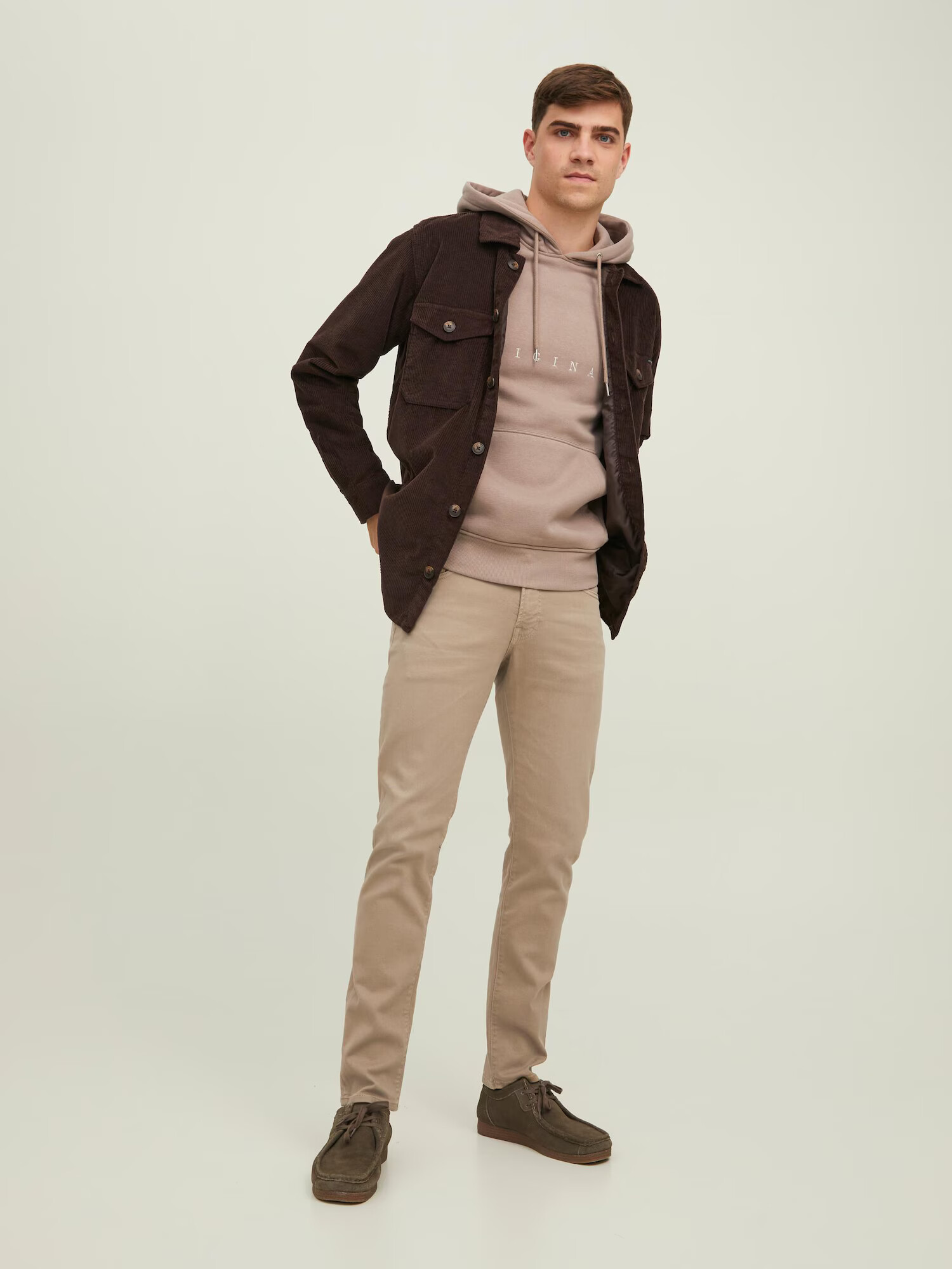 JACK & JONES Pantaloni bej închis - Pled.ro