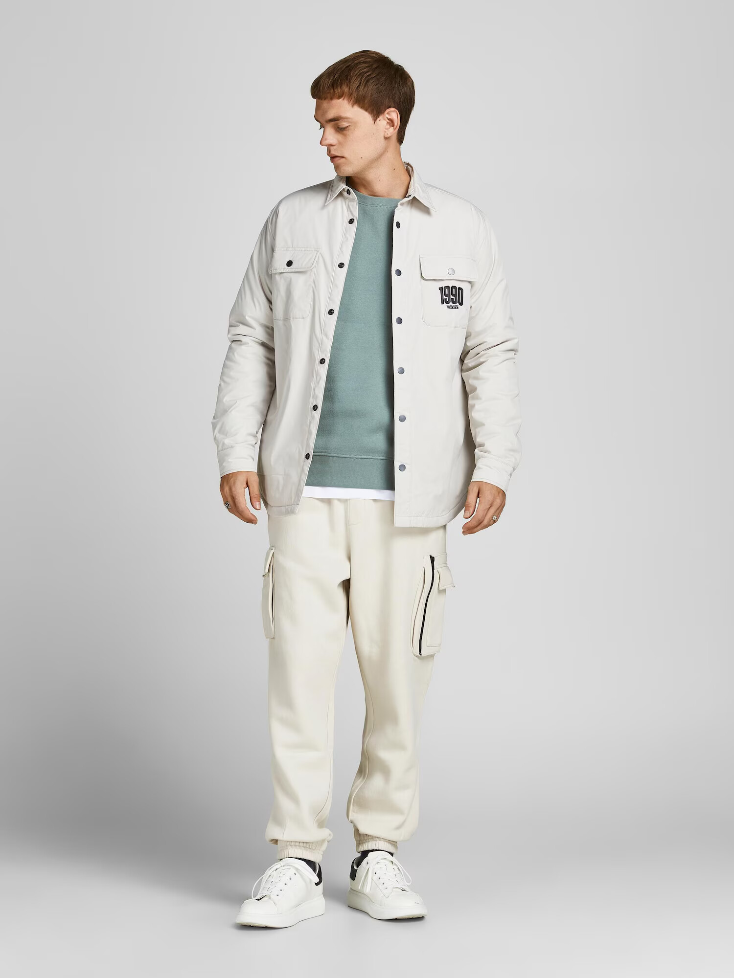 JACK & JONES Pantaloni cu buzunare 'Bill Saturn' ecru - Pled.ro