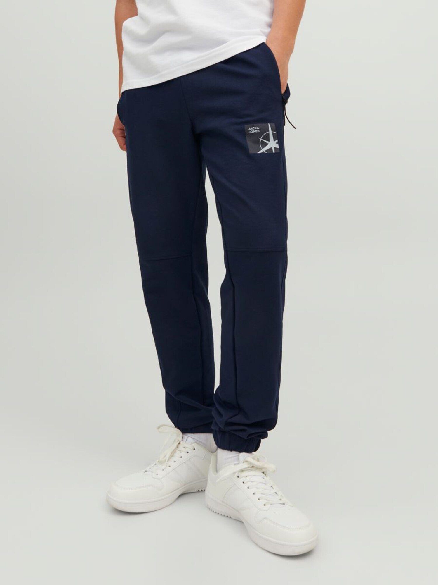 JACK & JONES Pantaloni bleumarin / roșu rodie / sângeriu / alb - Pled.ro