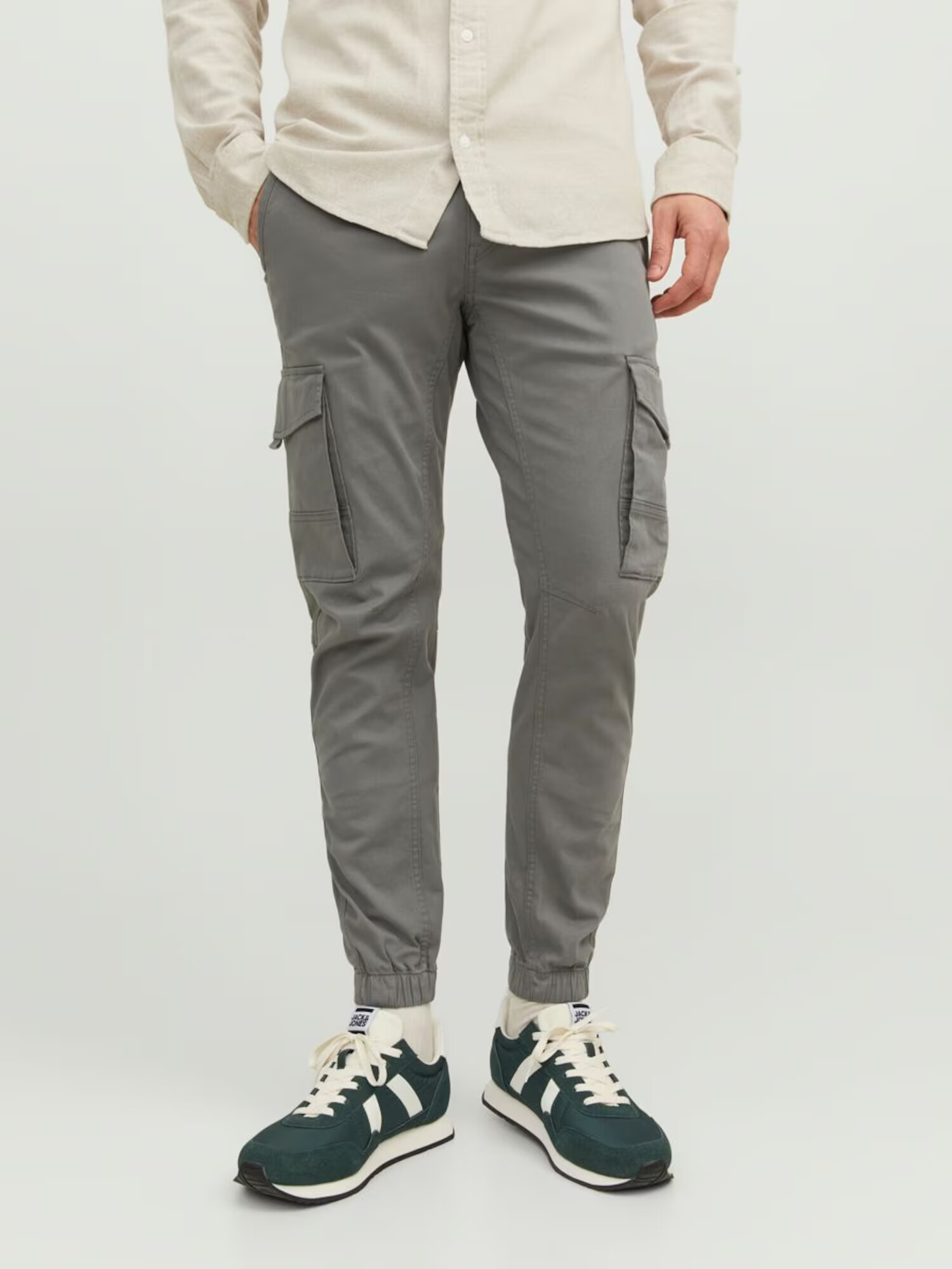 JACK & JONES Pantaloni cu buzunare 'Paul Flake' gri - Pled.ro