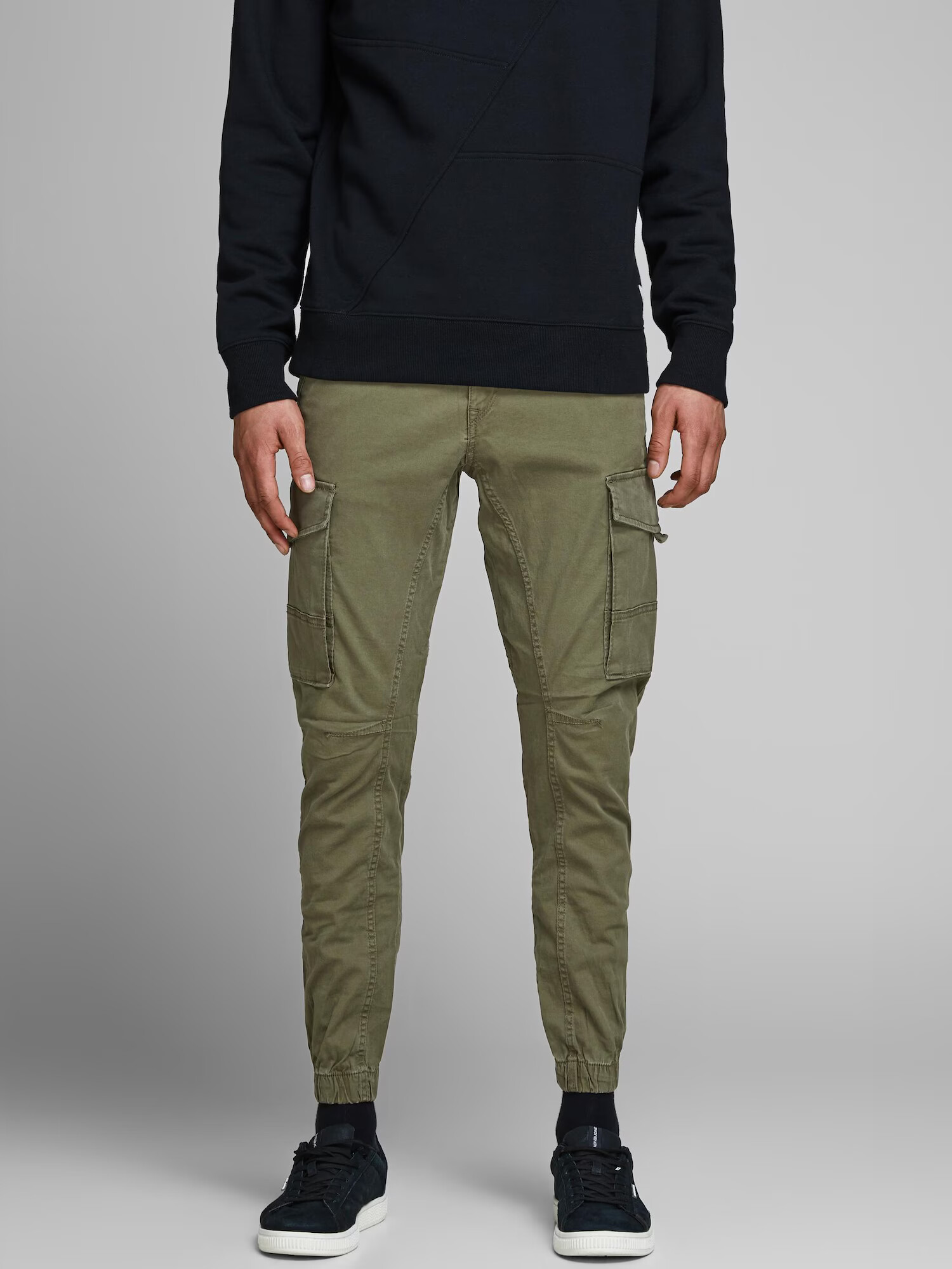 JACK & JONES Pantaloni cu buzunare 'Paul Flake' verde / oliv / verde închis - Pled.ro