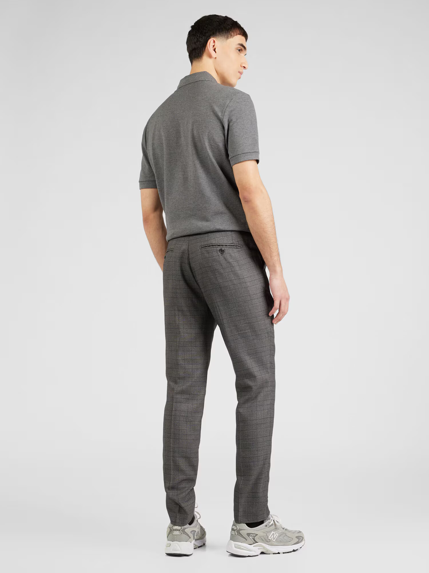 JACK & JONES Pantaloni cu dungă 'FRANCO' albastru marin / gri / gri închis - Pled.ro