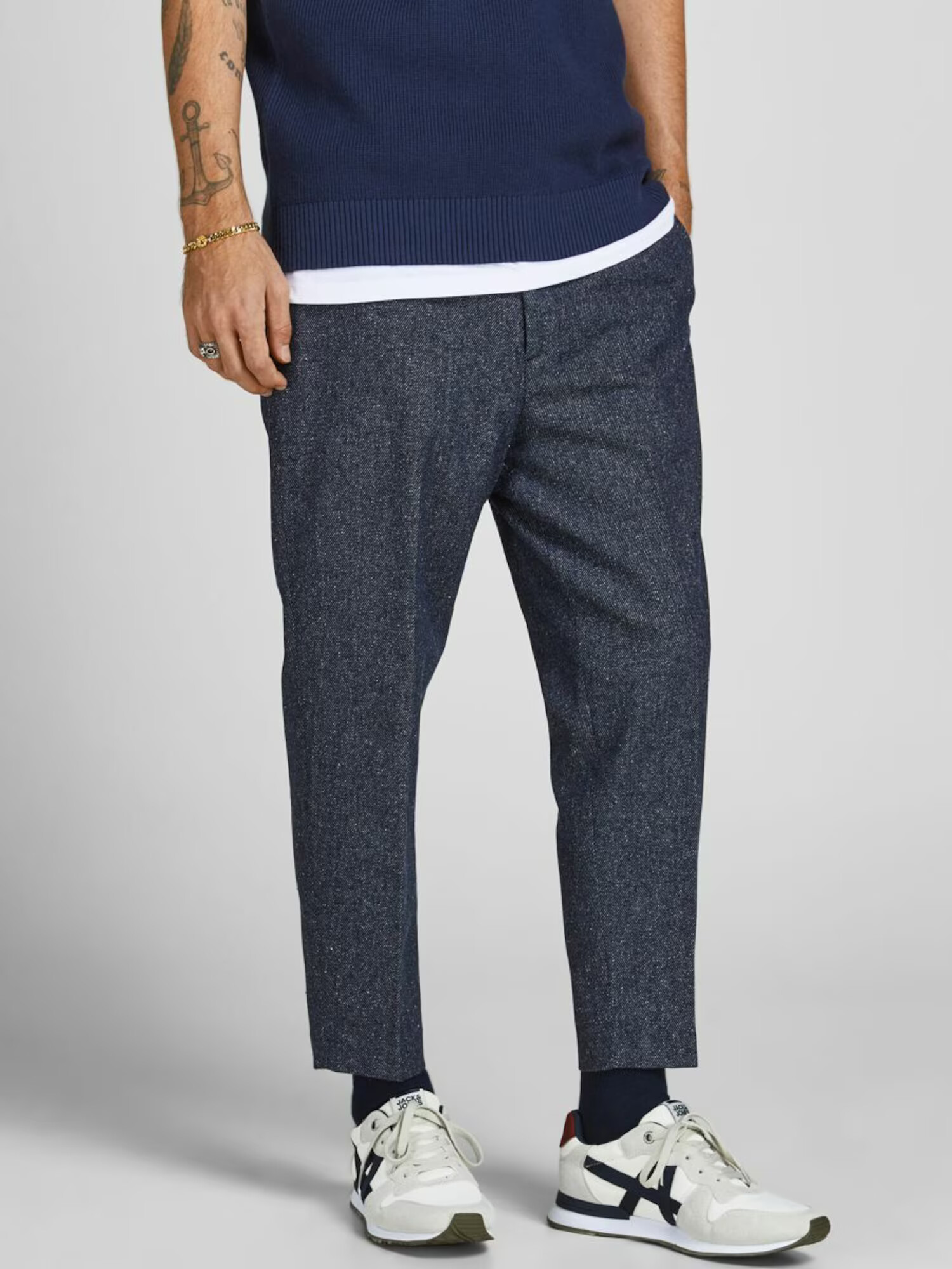 JACK & JONES Pantaloni cu dungă gri amestecat - Pled.ro