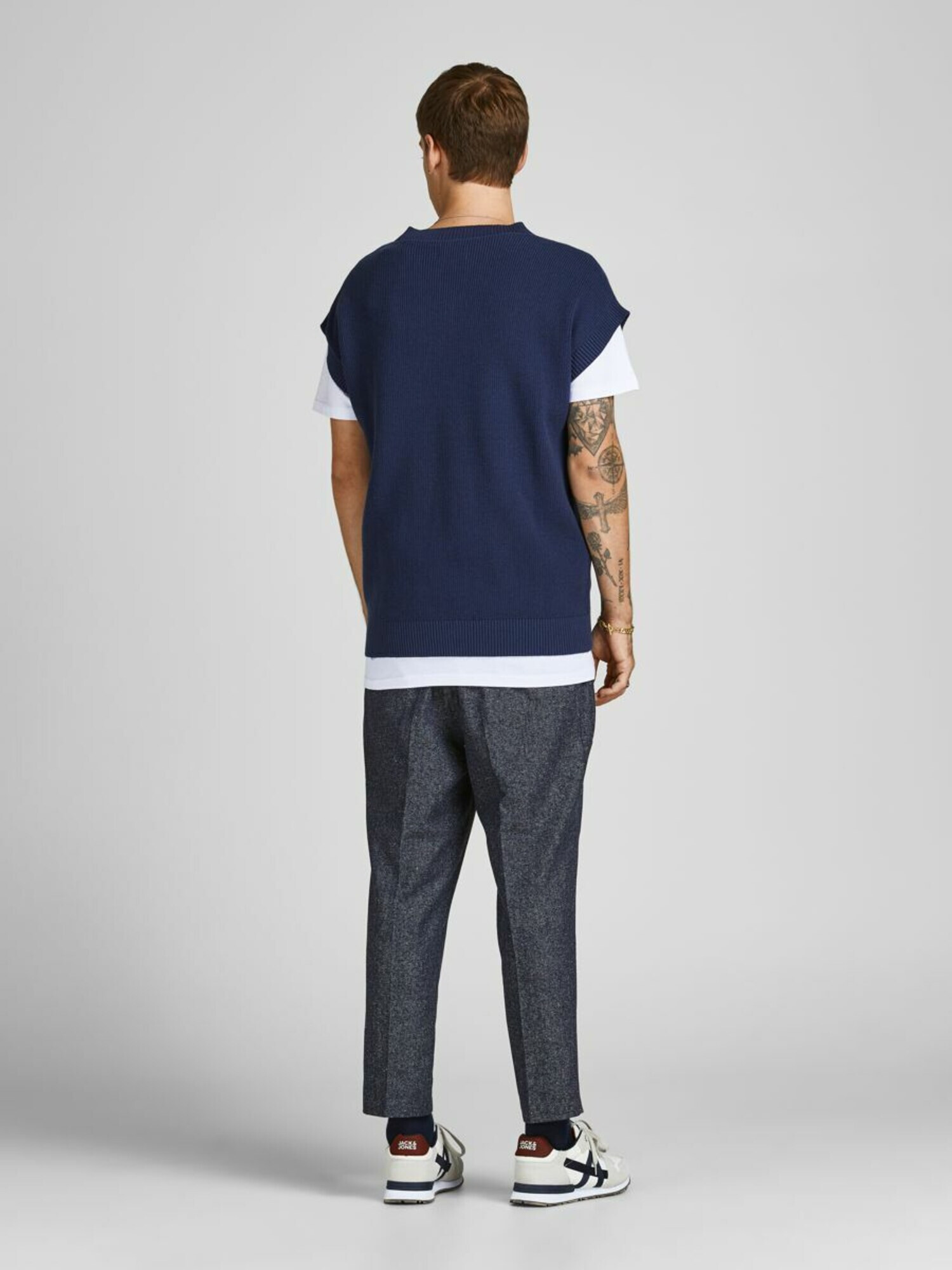 JACK & JONES Pantaloni cu dungă gri amestecat - Pled.ro