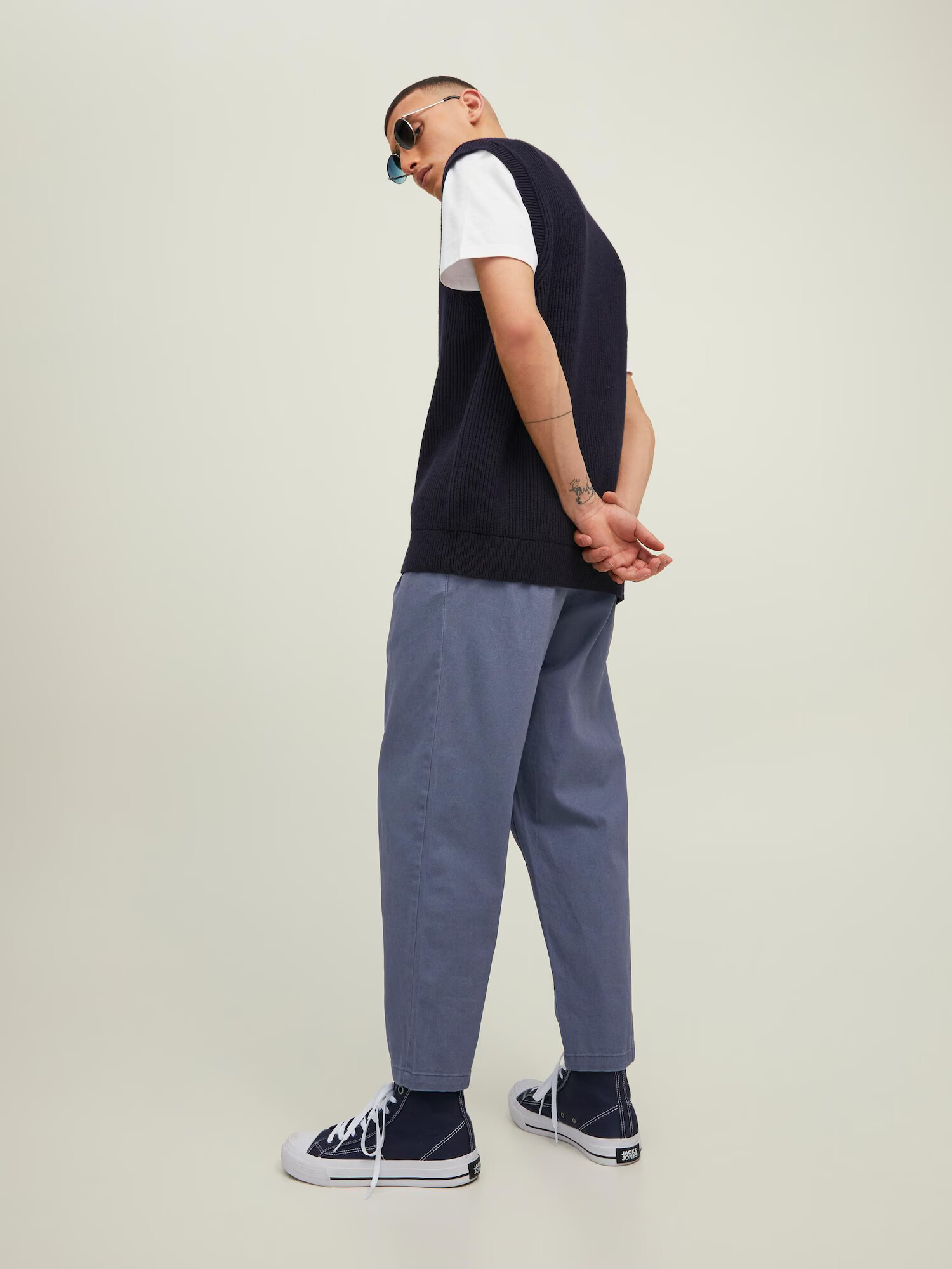 JACK & JONES Pantaloni cutați 'Bill' albastru porumbel - Pled.ro