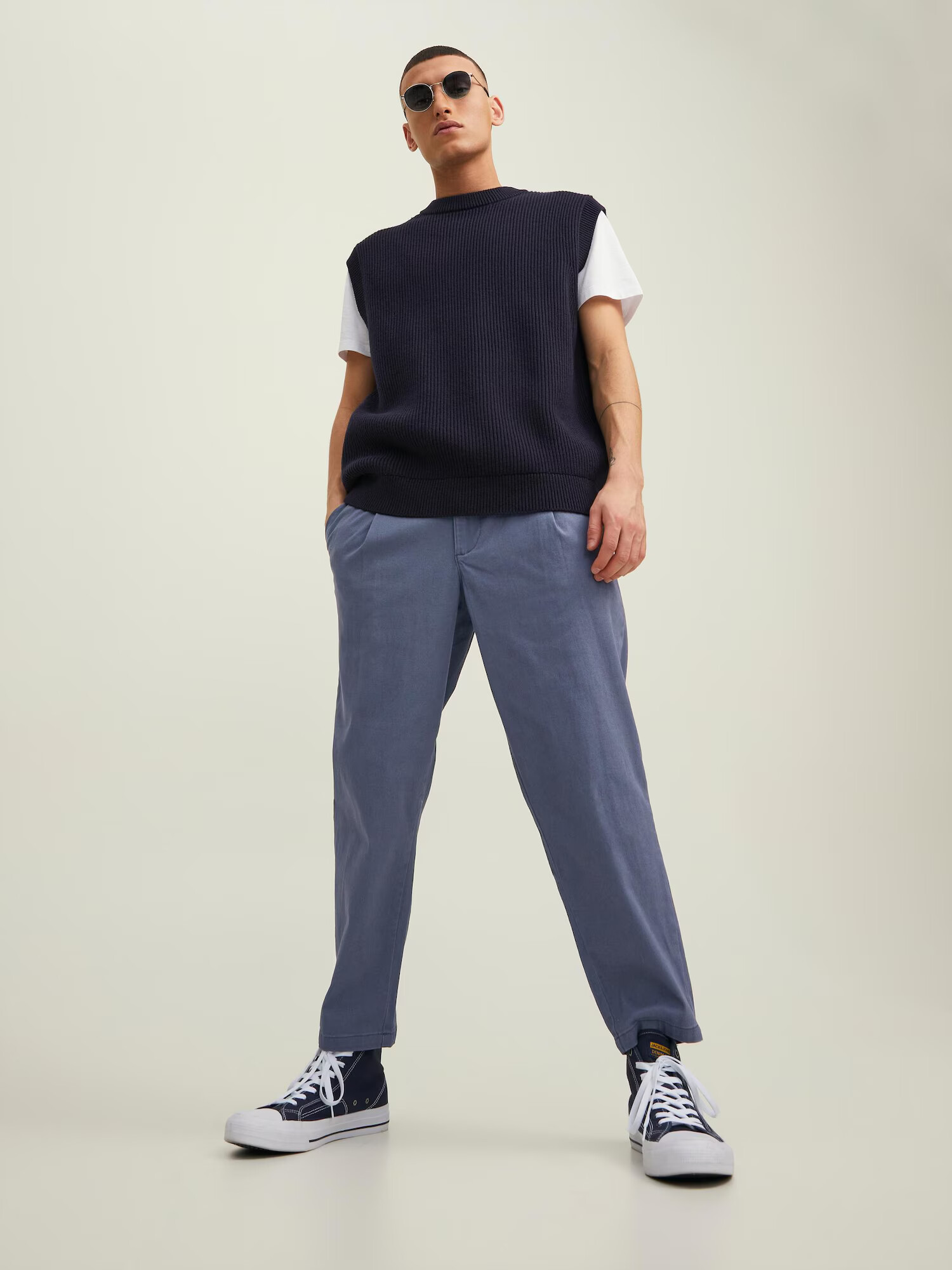 JACK & JONES Pantaloni cutați 'Bill' albastru porumbel - Pled.ro