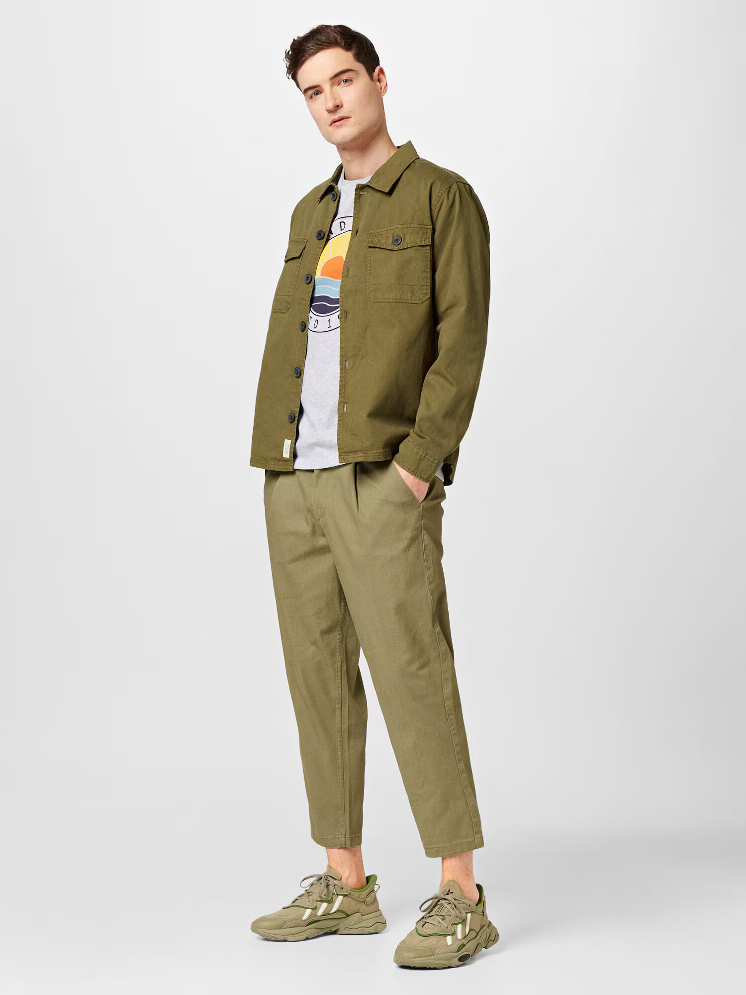 JACK & JONES Pantaloni cutați 'BILL RICO' oliv - Pled.ro