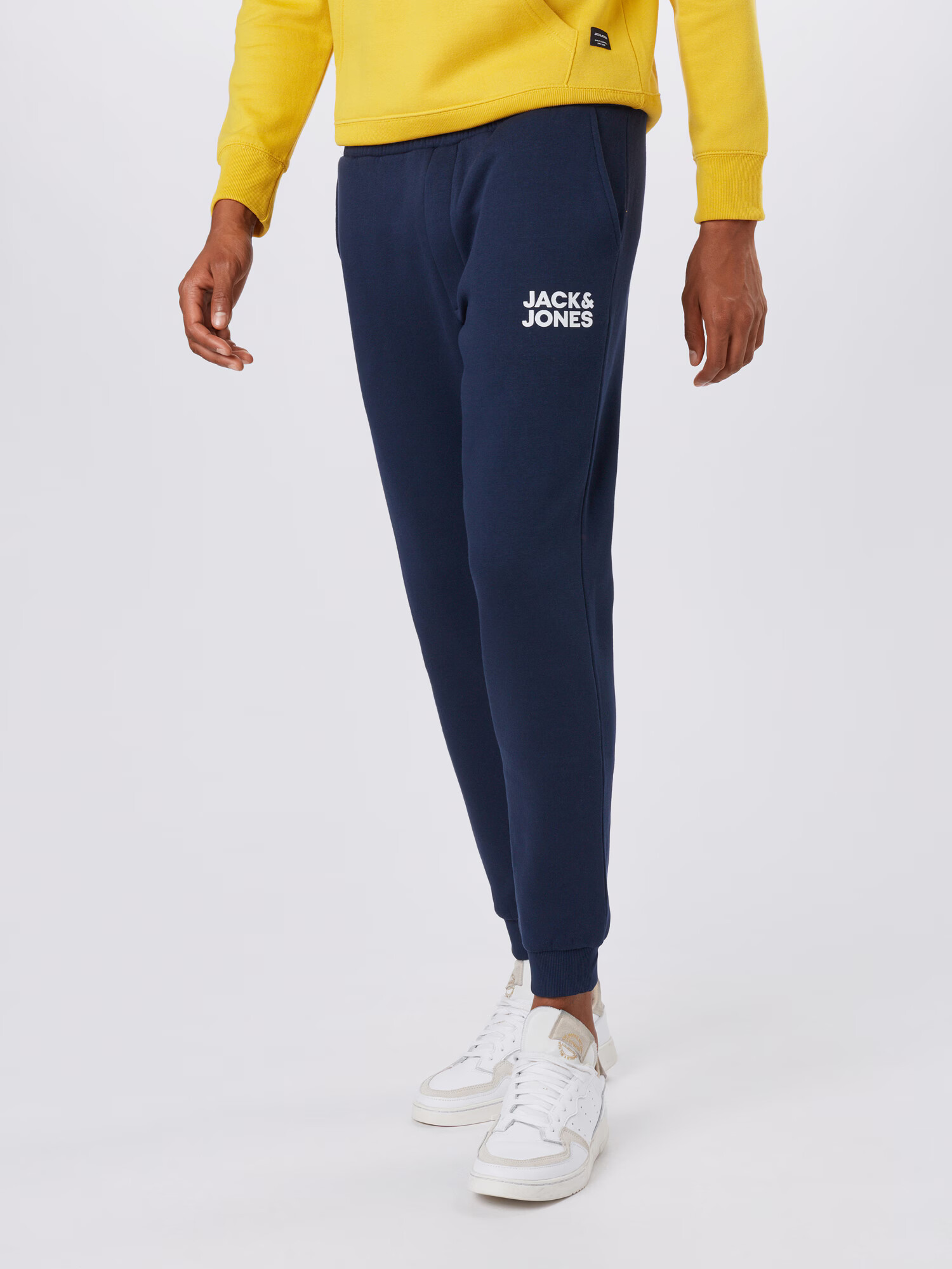 JACK & JONES Pantaloni 'Gordon' bleumarin / alb - Pled.ro