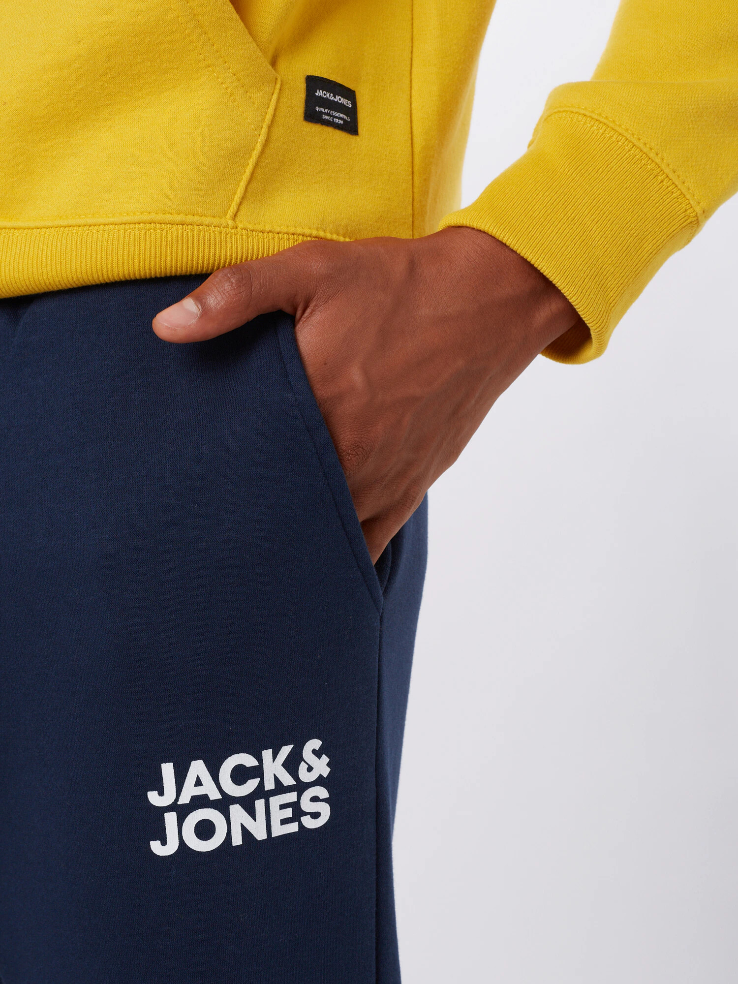 JACK & JONES Pantaloni 'Gordon' bleumarin / alb - Pled.ro