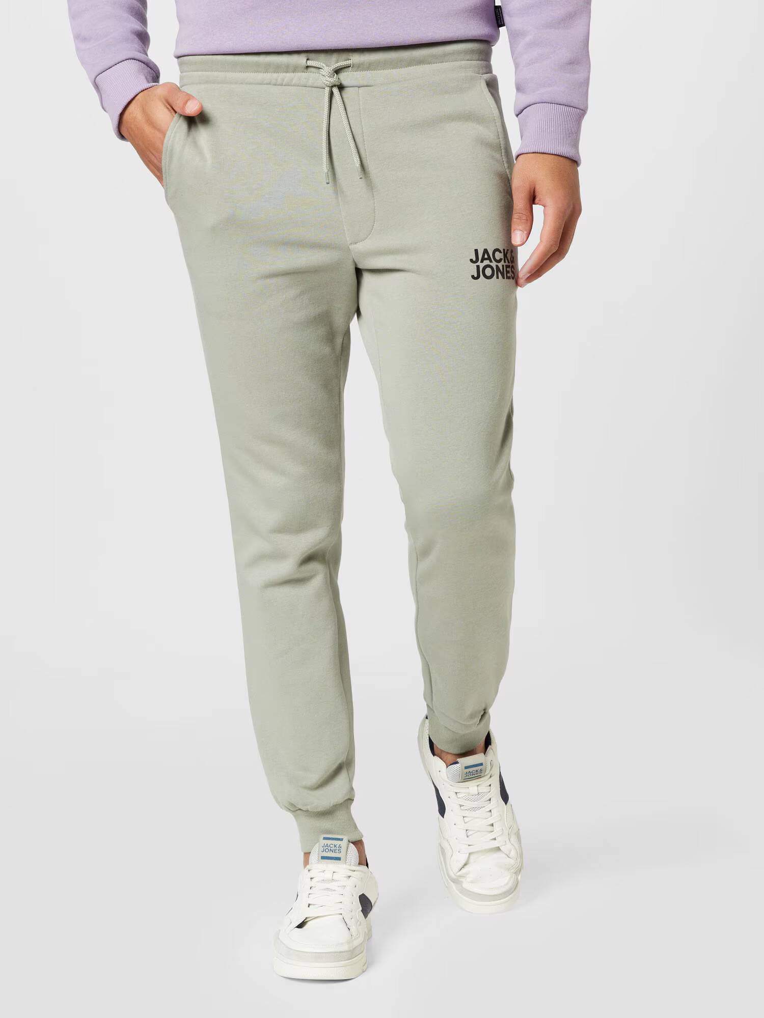 JACK & JONES Pantaloni 'GORDON' gri piatră / negru - Pled.ro