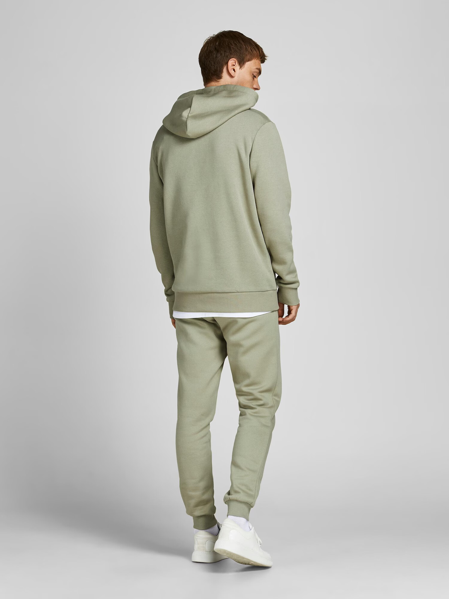 JACK & JONES Pantaloni 'Gordon' verde deschis / alb - Pled.ro