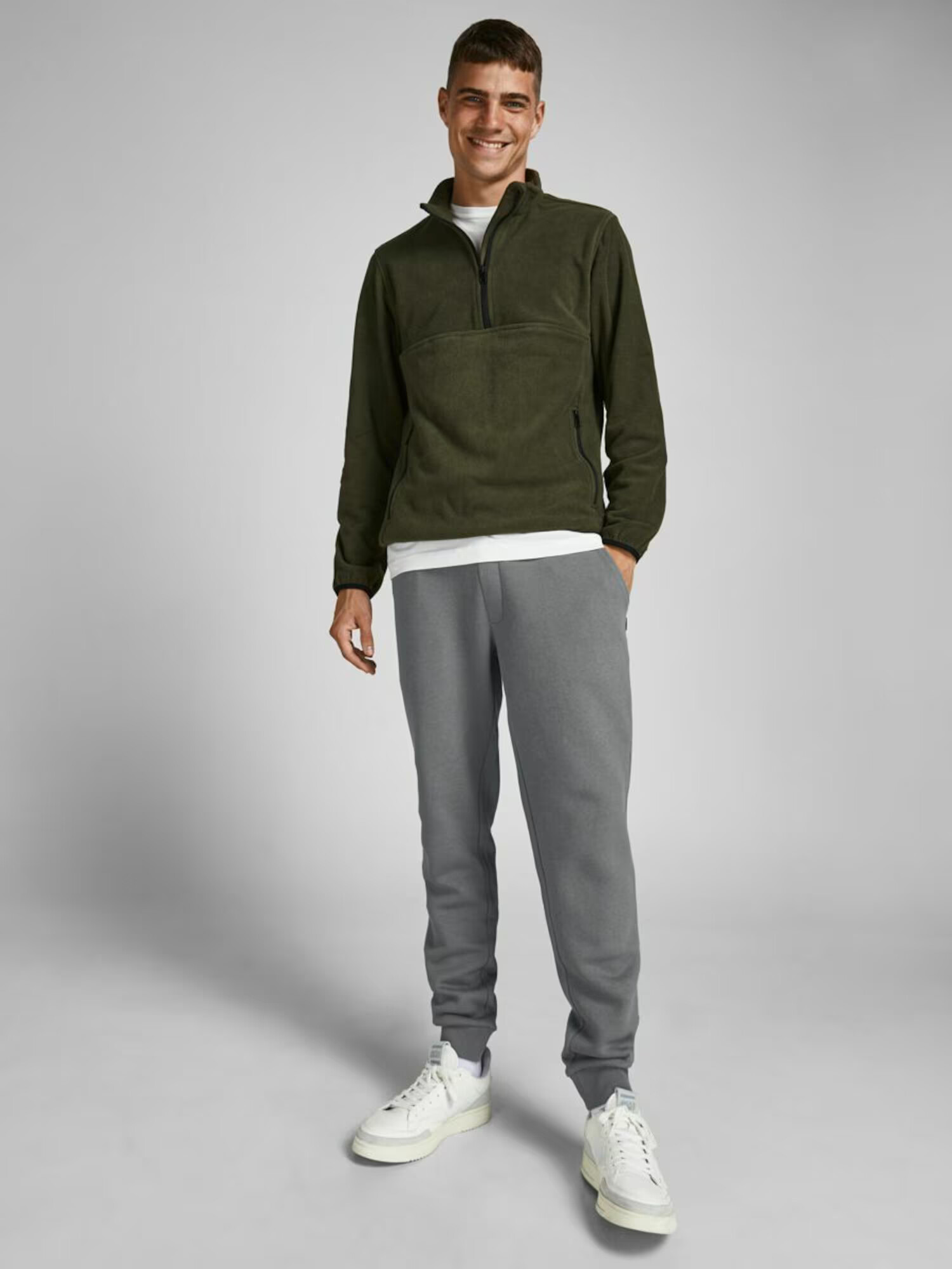 JACK & JONES Pantaloni gri - Pled.ro