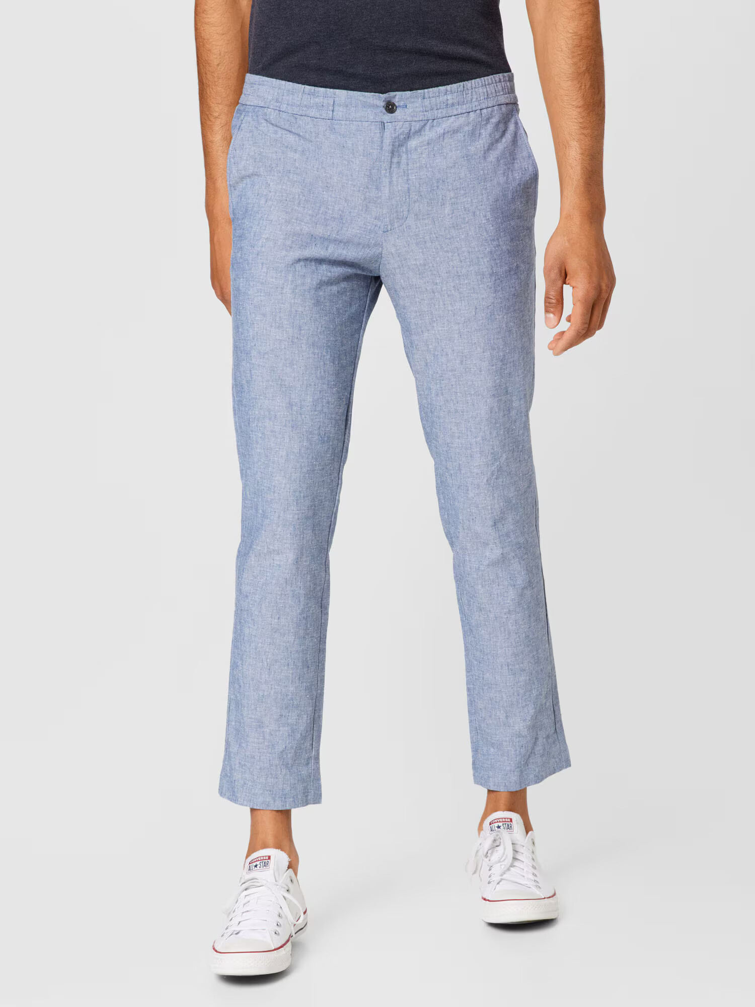 JACK & JONES Pantaloni 'JPRLINEN DAVID STRING TROUSER' albastru deschis - Pled.ro