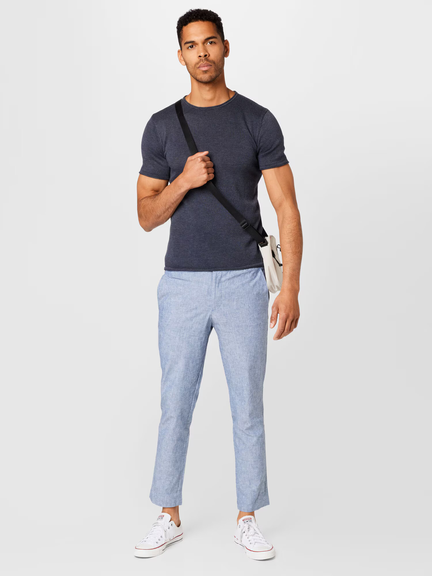 JACK & JONES Pantaloni 'JPRLINEN DAVID STRING TROUSER' albastru deschis - Pled.ro