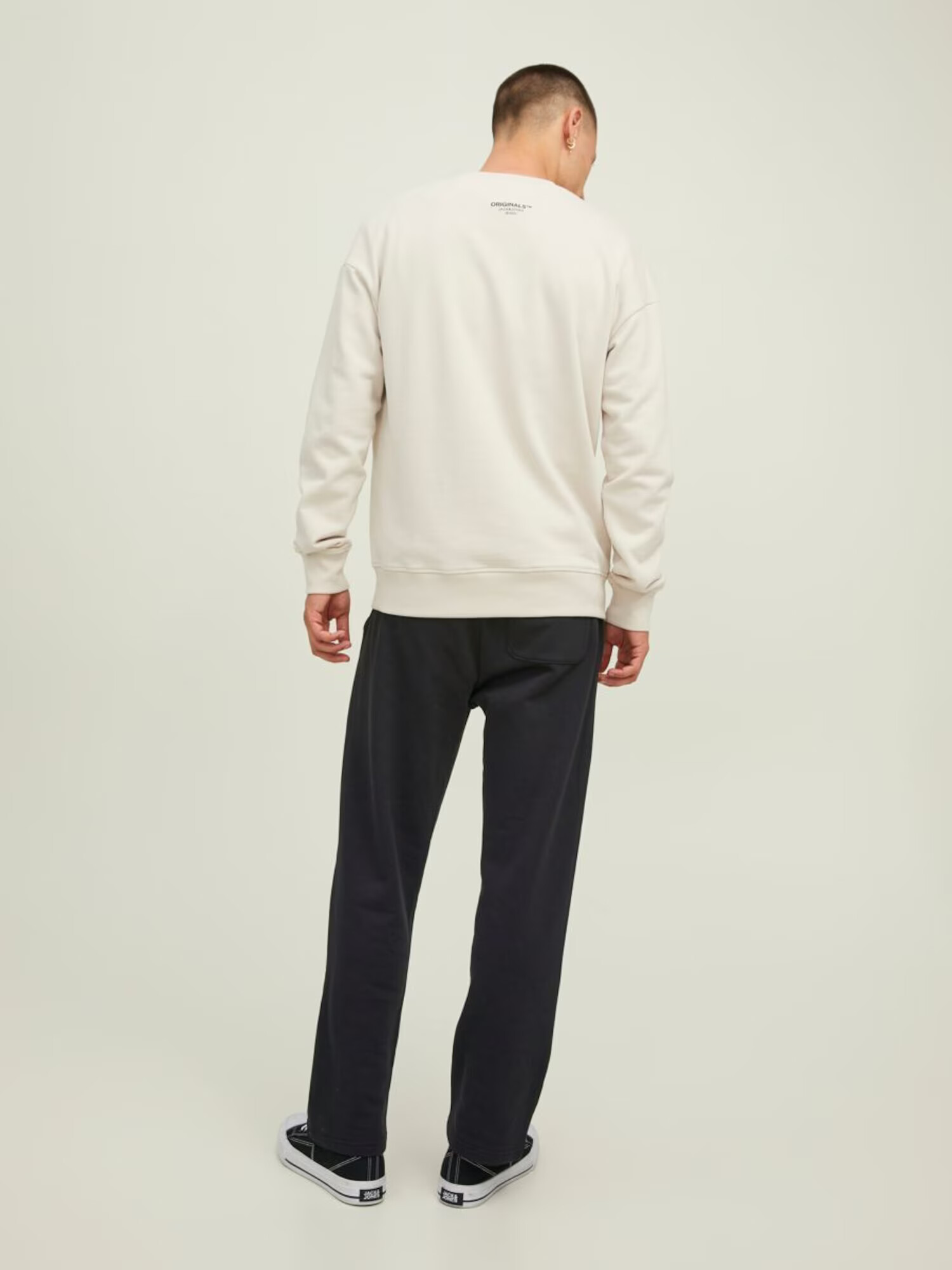 JACK & JONES Pantaloni 'KANE' negru / alb - Pled.ro